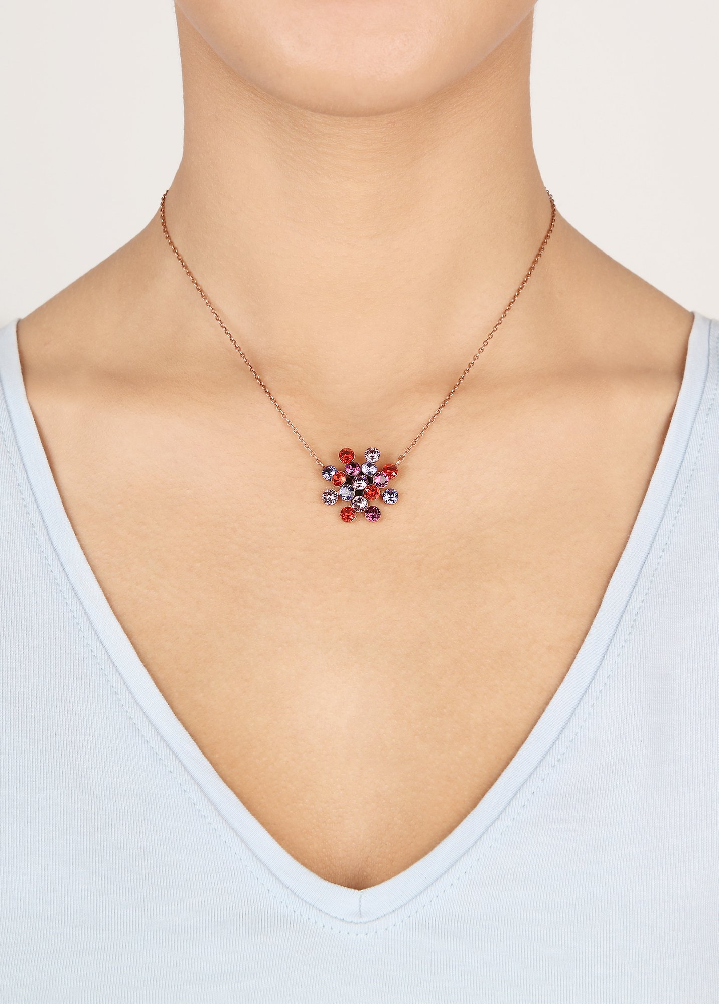 Bild für Halskette mit Anh&auml;nger Magic Fireball Rubinviolett Rot / lila Classic Size (21mm Ø)