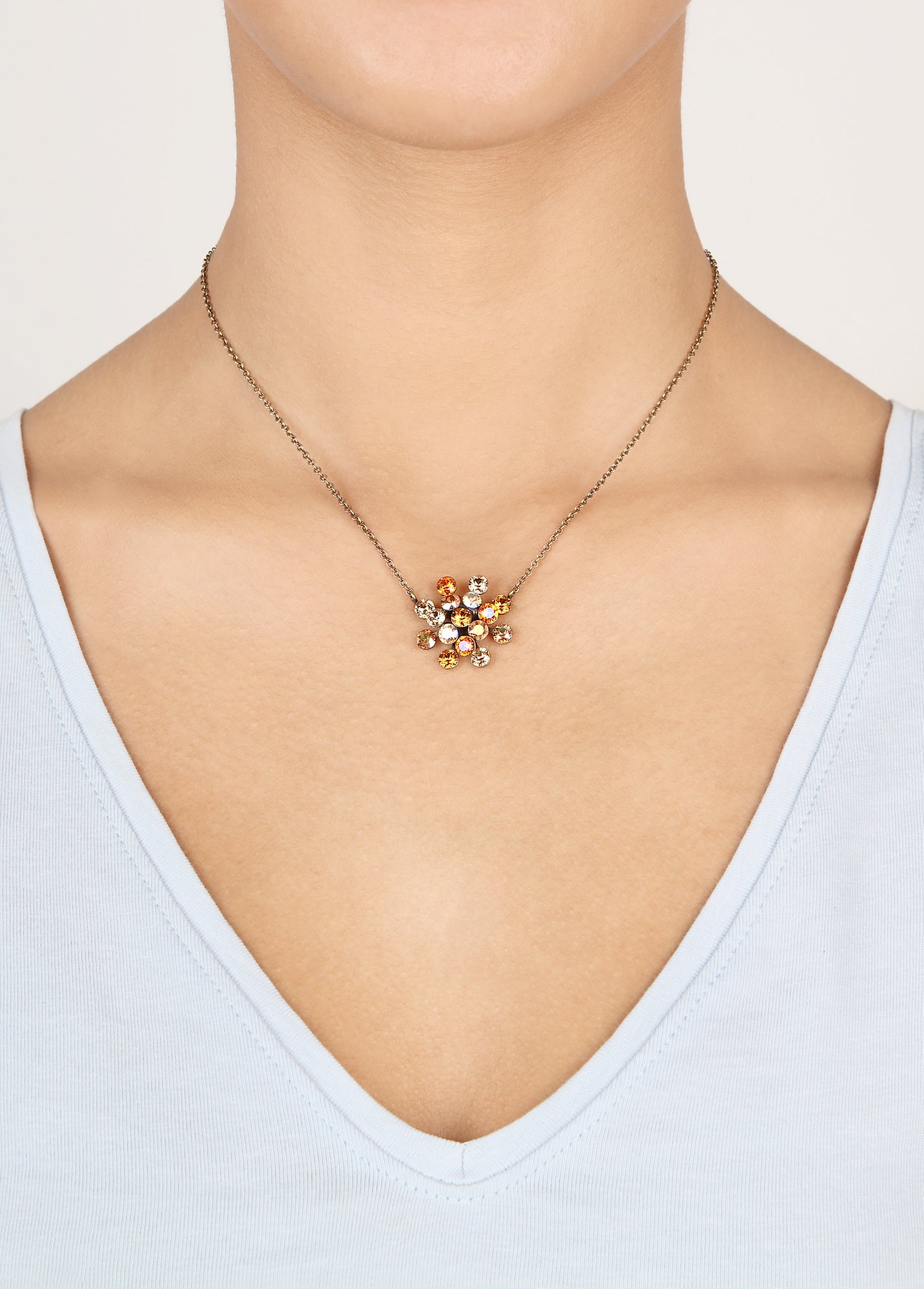 image pour Collier pendant Magic Fireball Ambre Yellow Classic Size (21mm Ø)