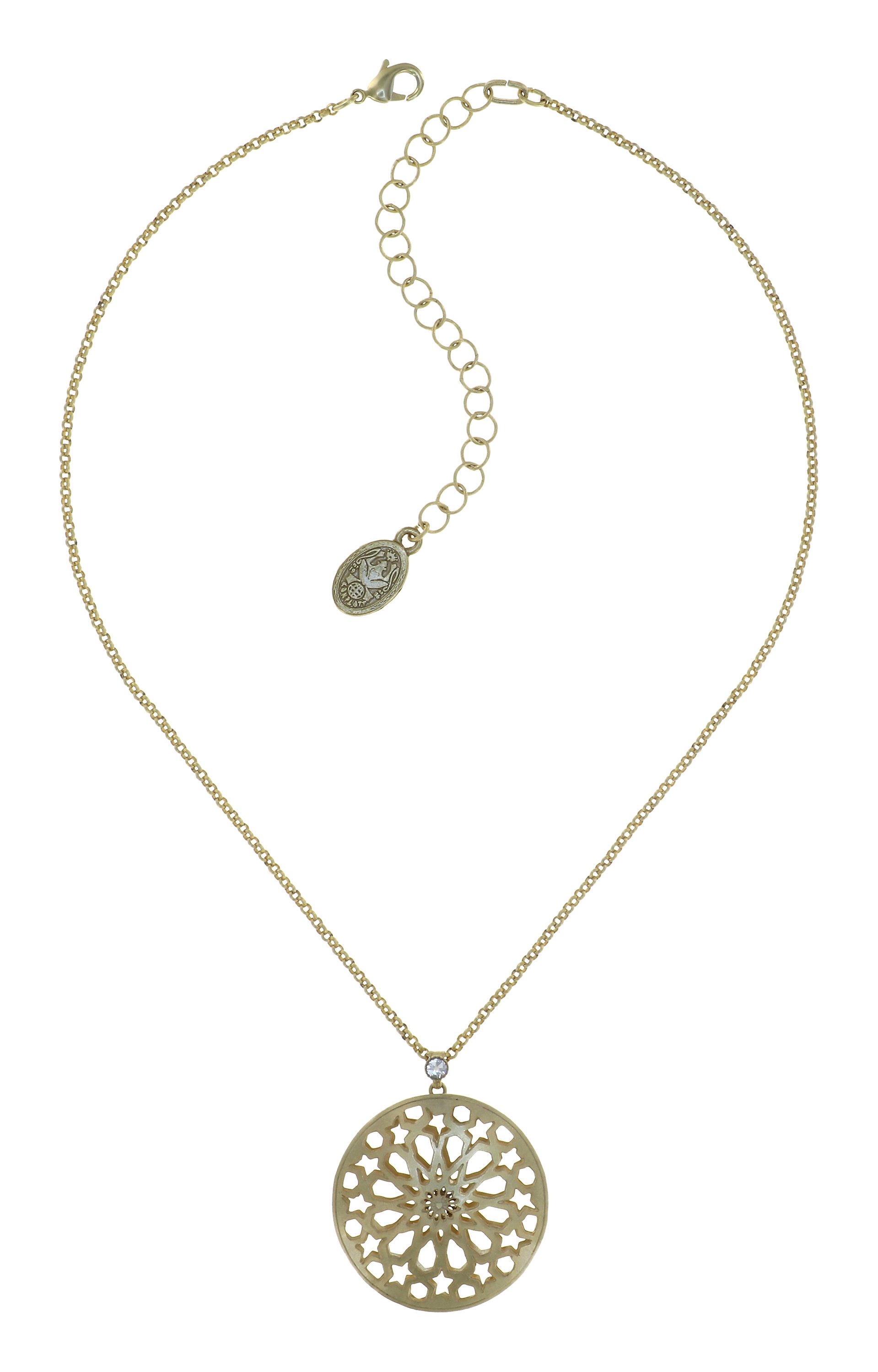 image for Necklace Pendant Shades of Light Gold  size S