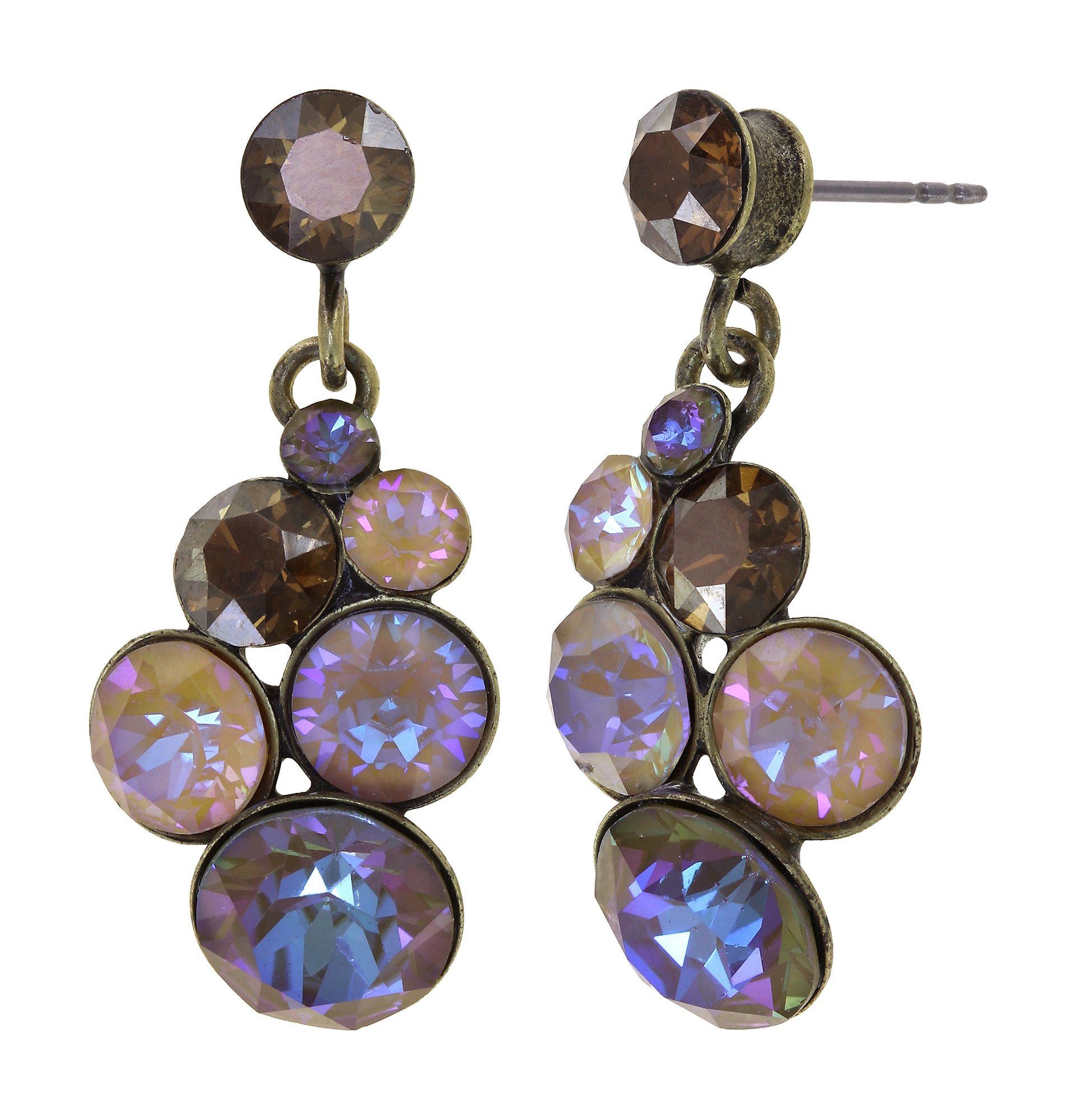 Kép Earring stud dangling Petit Glamour Beach Sea Sun blue/brown 