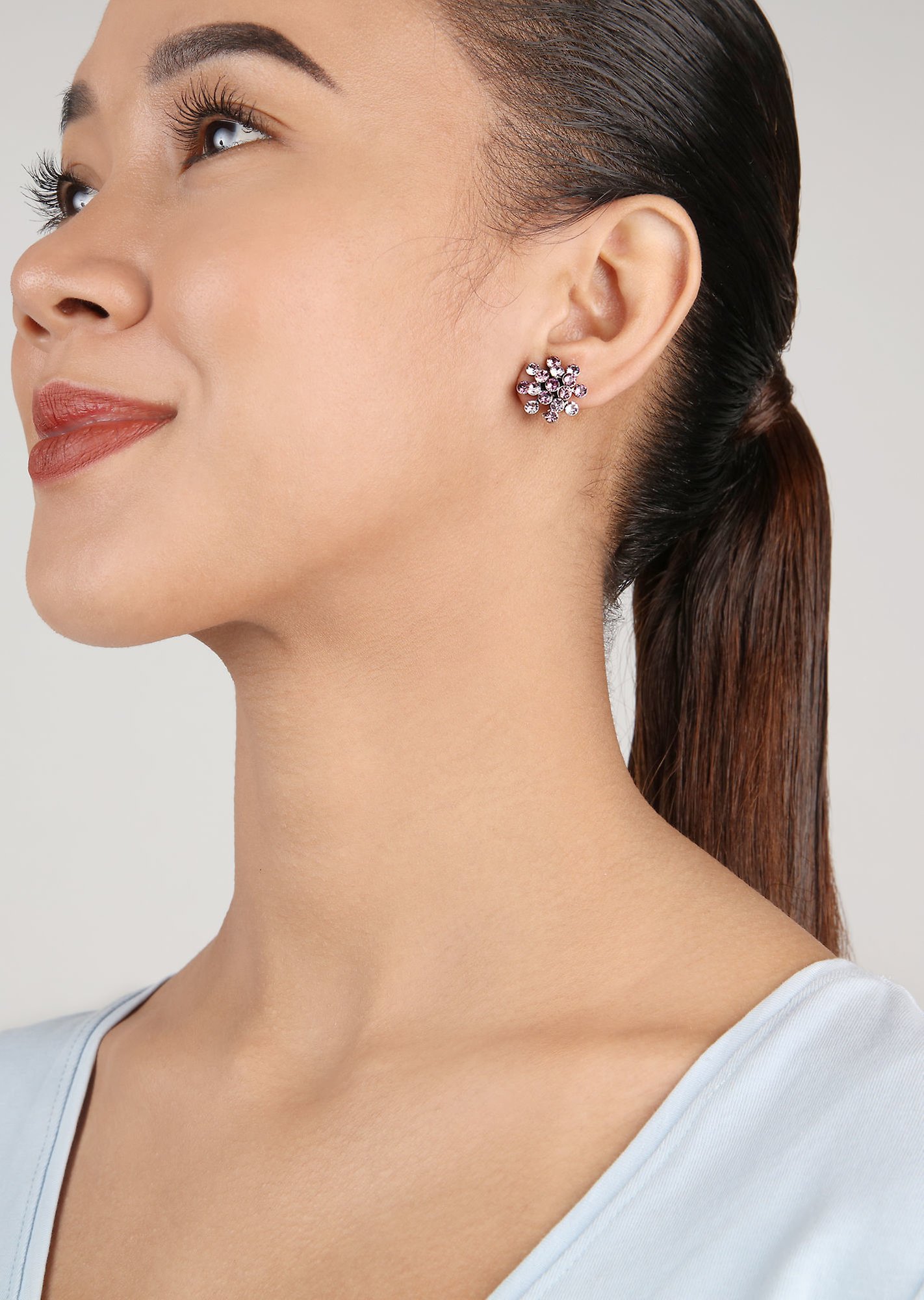 image pour Boucles d'oreilles Clip Magic Fireball Rose Antique pink/lila mini