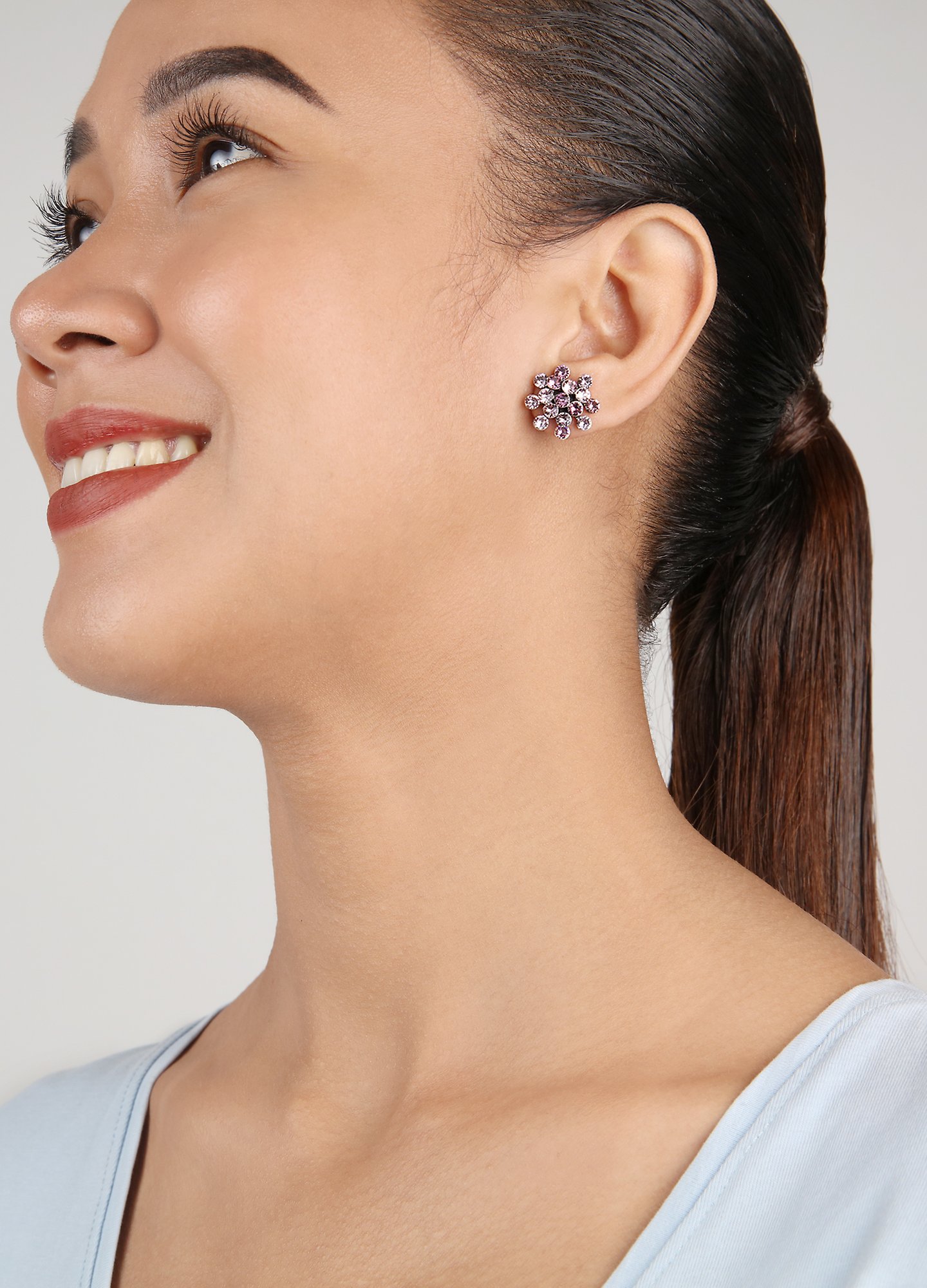 Bild für Ohrstecker Magic Fireball Antike Rose Pink / lila mini