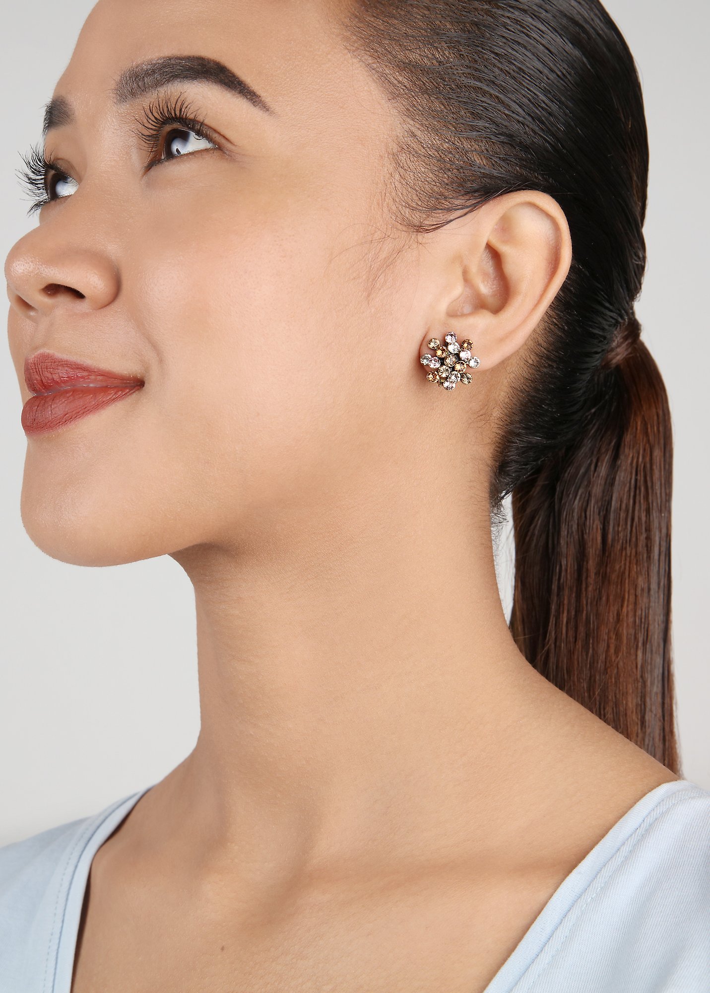 image pour Boucles d'oreilles Clip Magic Fireball Maquillage Beige mini