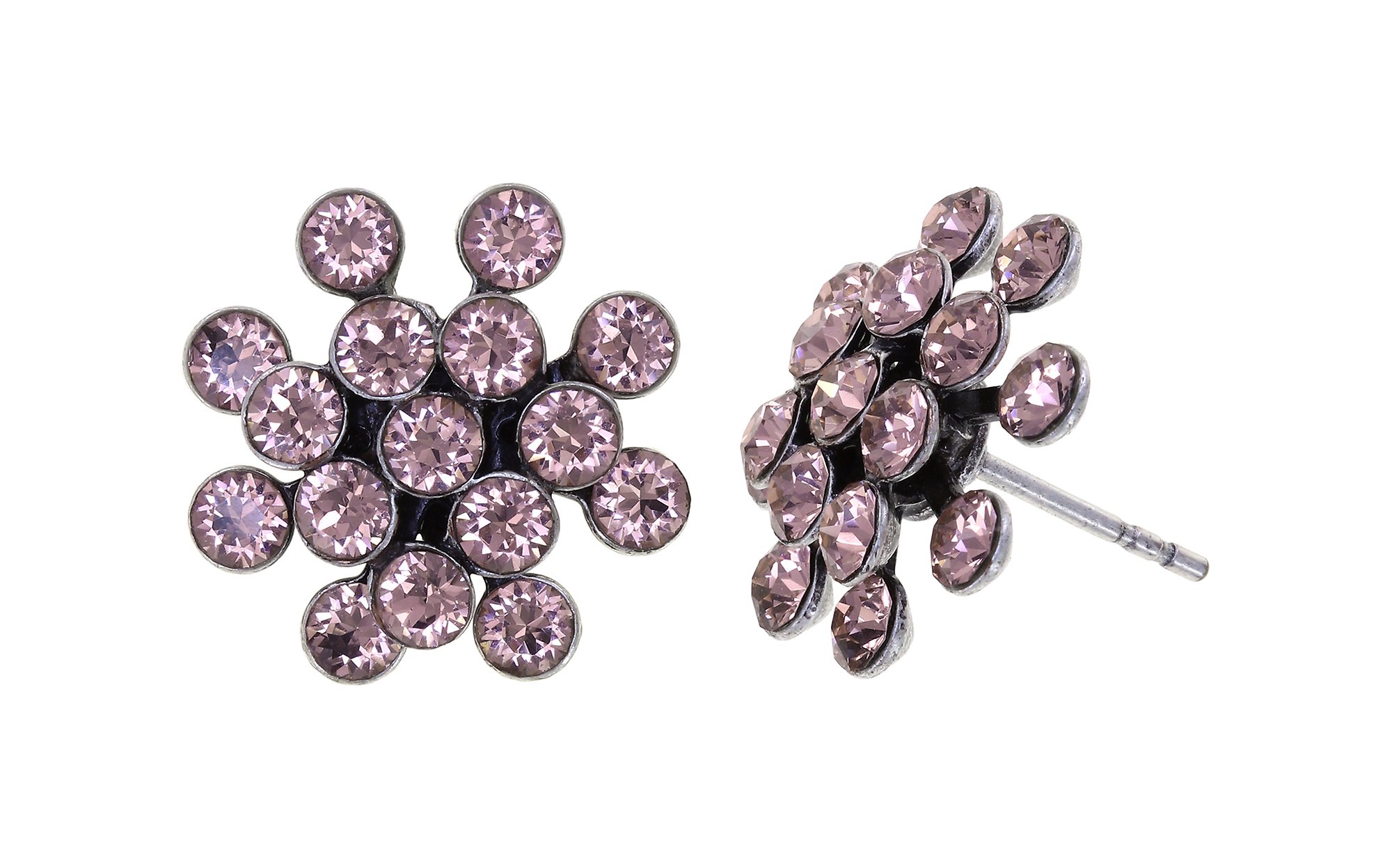 image for Earring Stud Magic Fireball Pink vintage rose mini