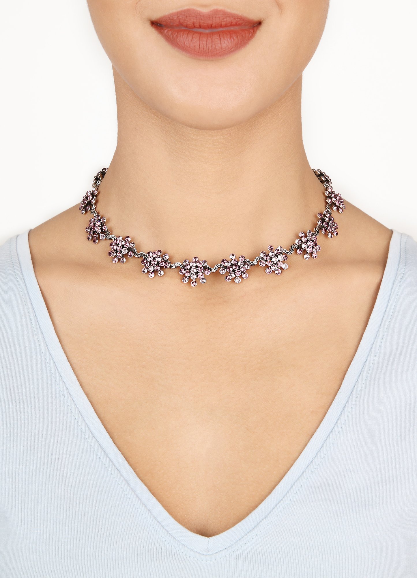 Bild für Halskette Collier Magic Fireball Antike Rose Pink / lila mini