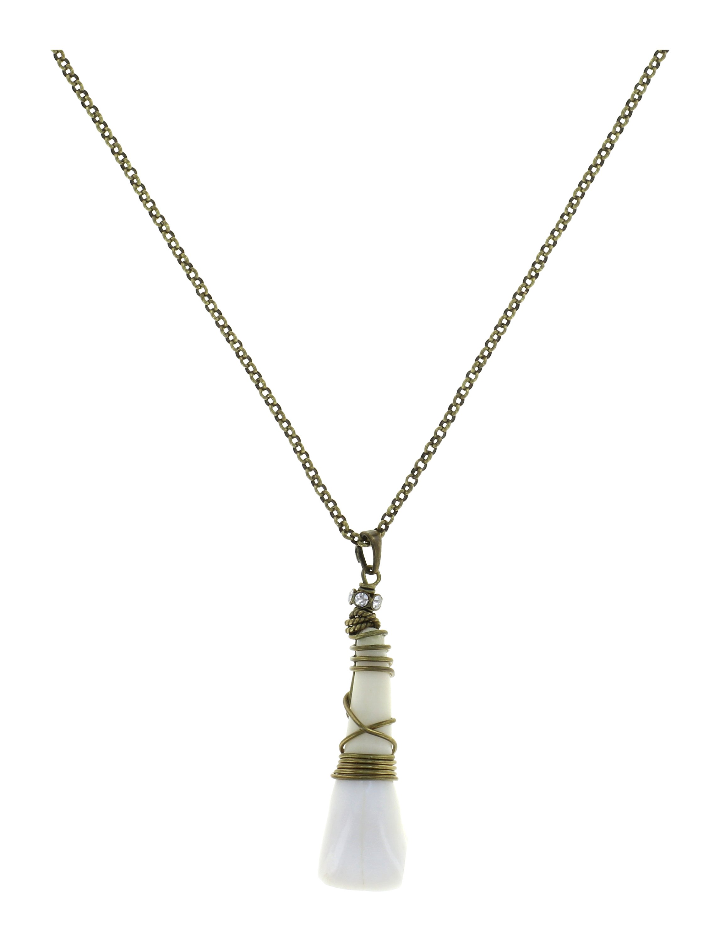 image pour Collier pendant Metal Crash Blanc  