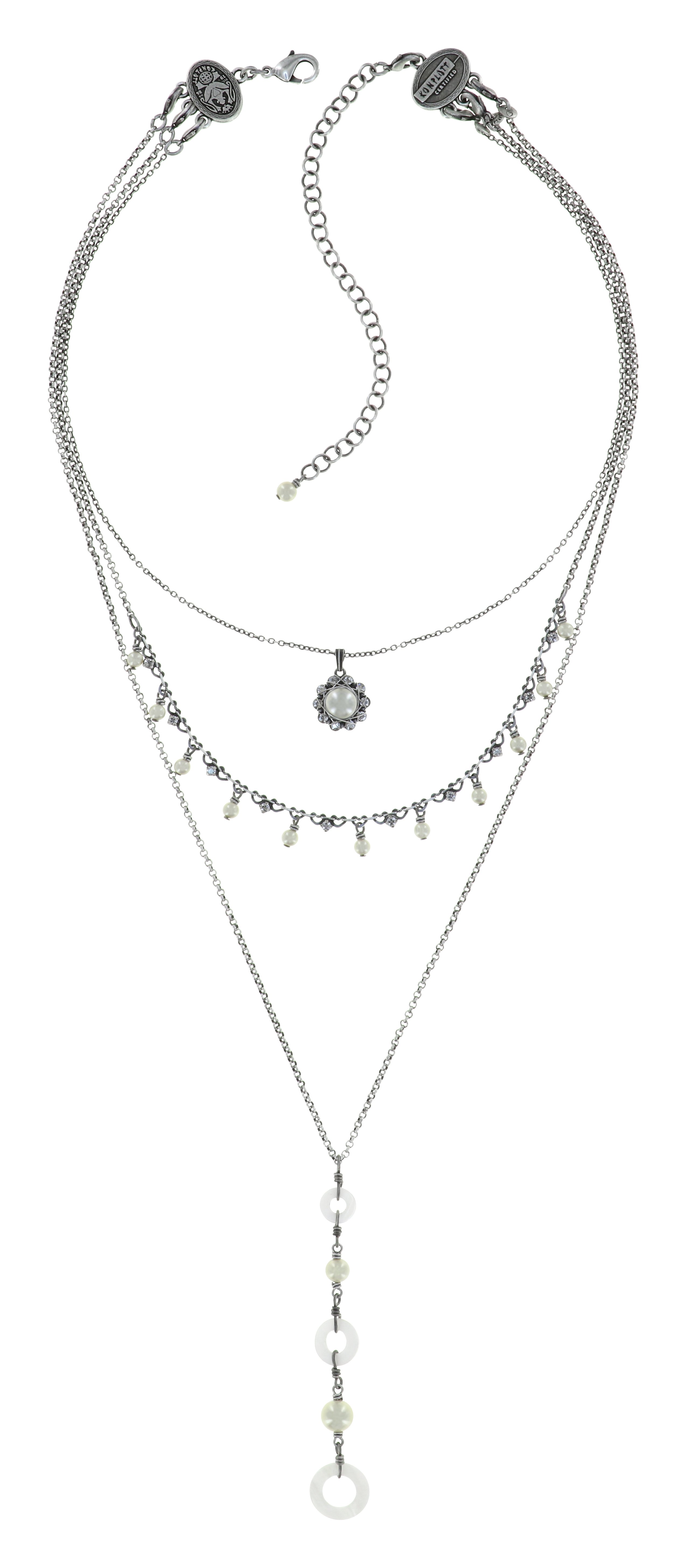 image for Necklace Metal Crash White  