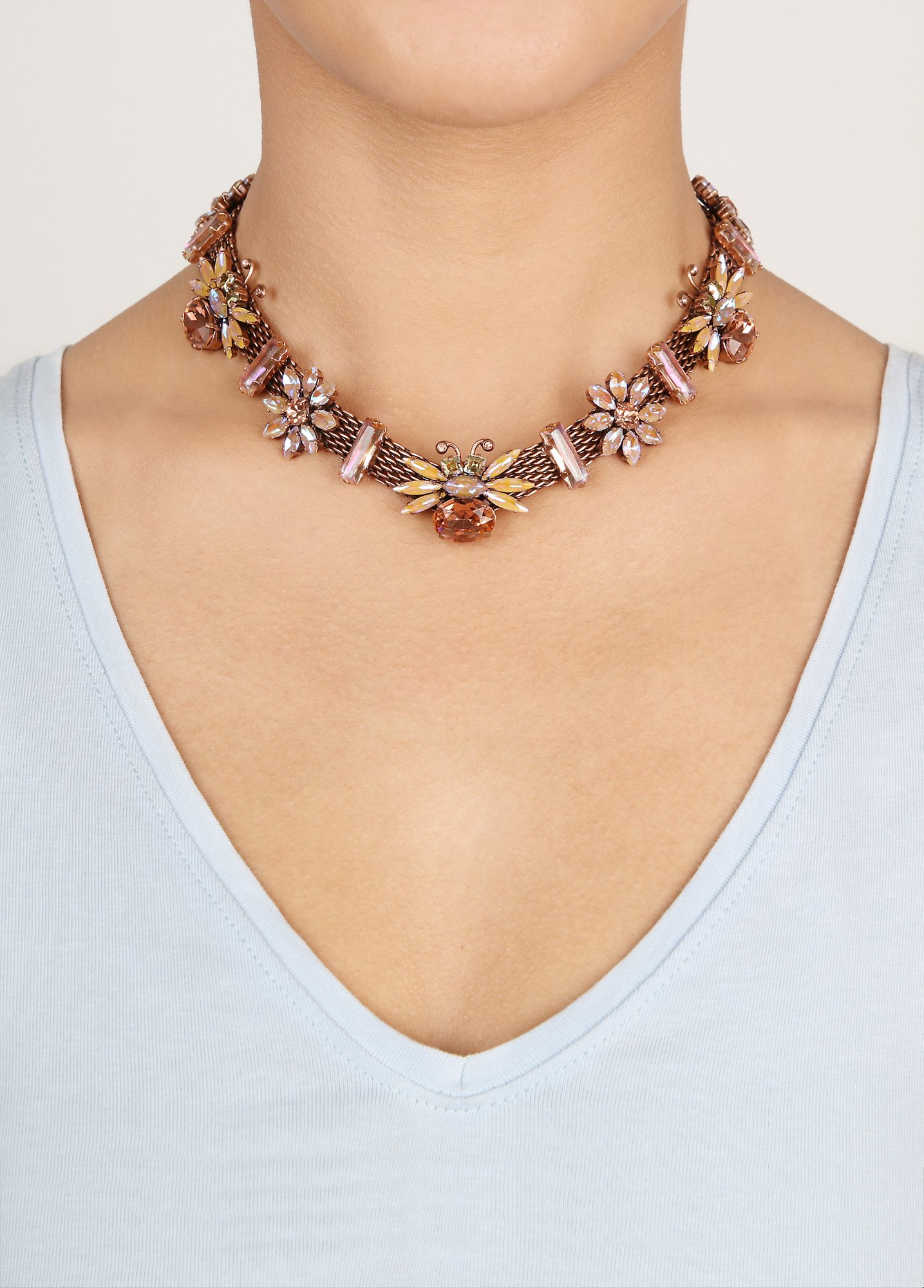 Bild für Halskette Collier Love Bugs Bilitis Beige 