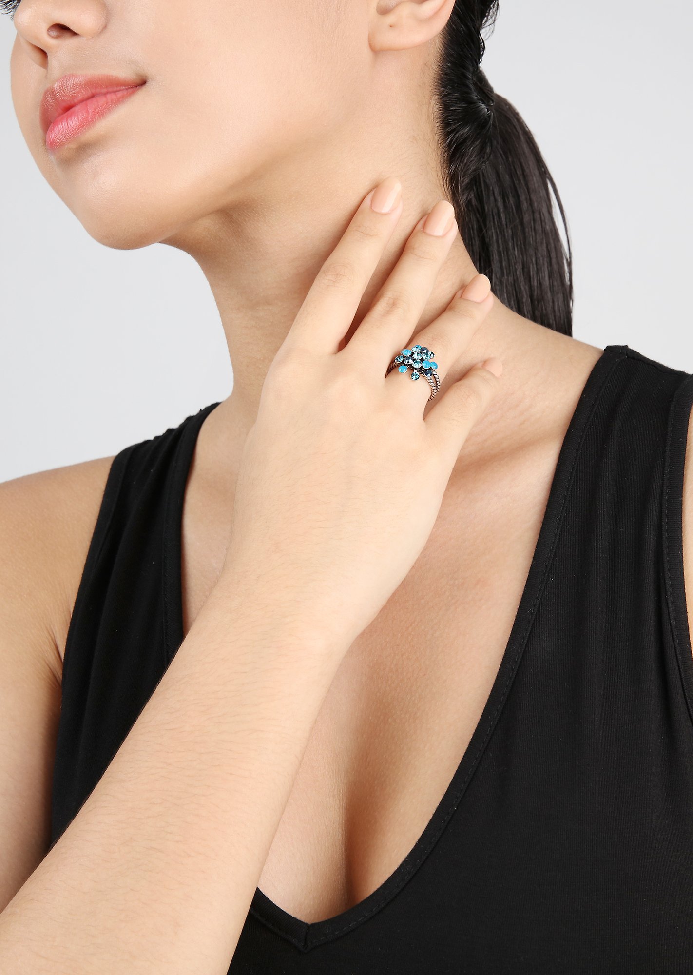 image for Ring Magic Fireball Deep Lagoon Blue mini