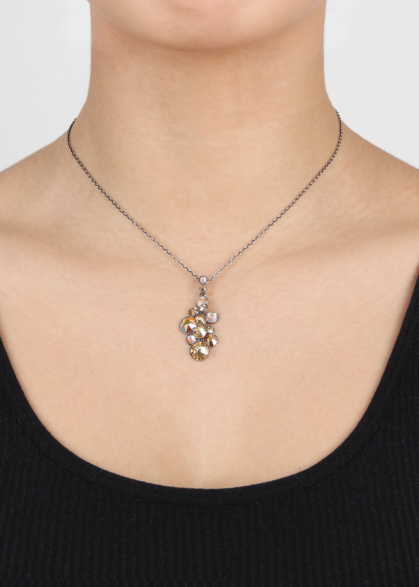 image for Necklace Pendant Water Cascade Sun Kissed Brown 