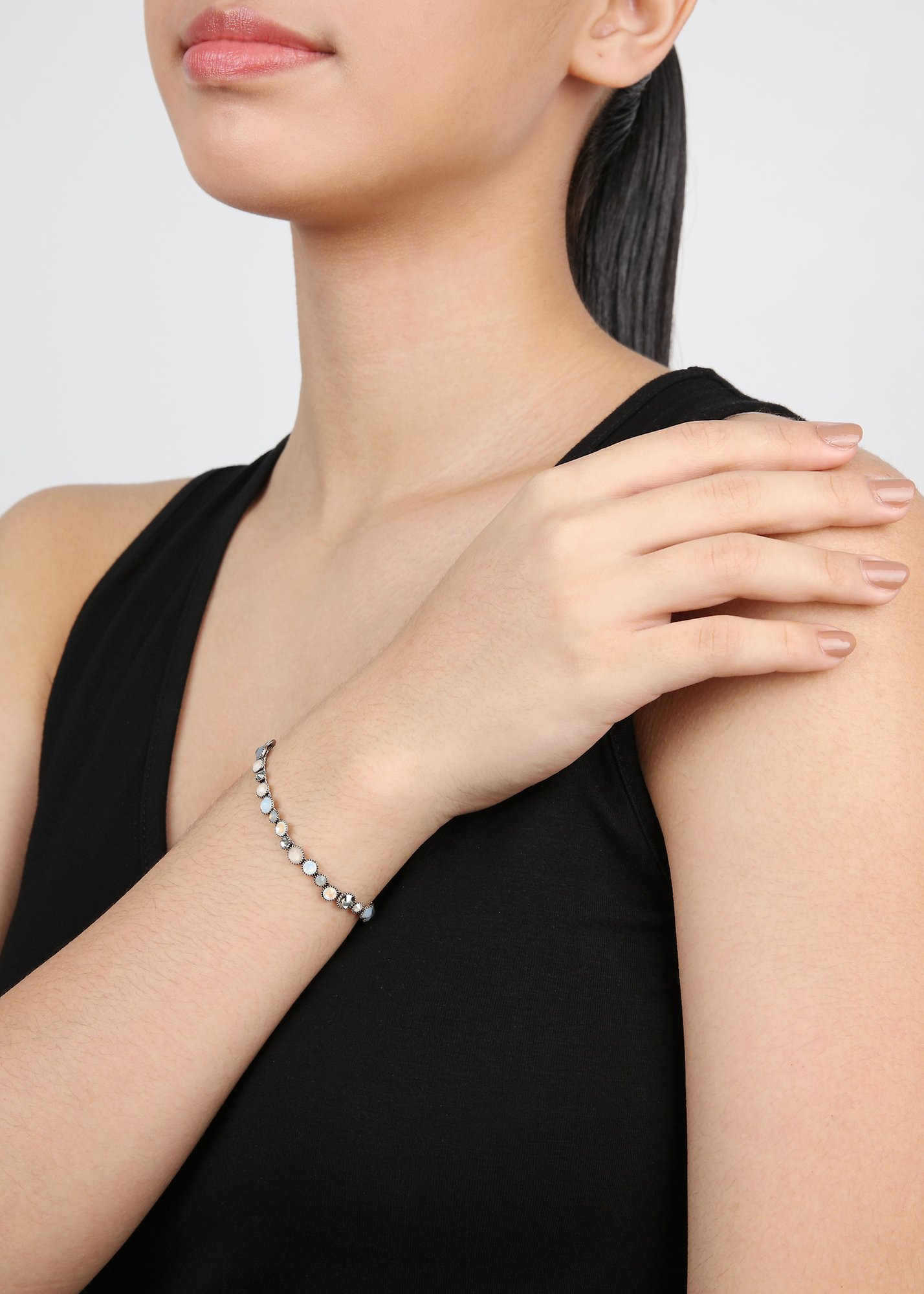 image for Bracelet Water Cascade Stone White white 