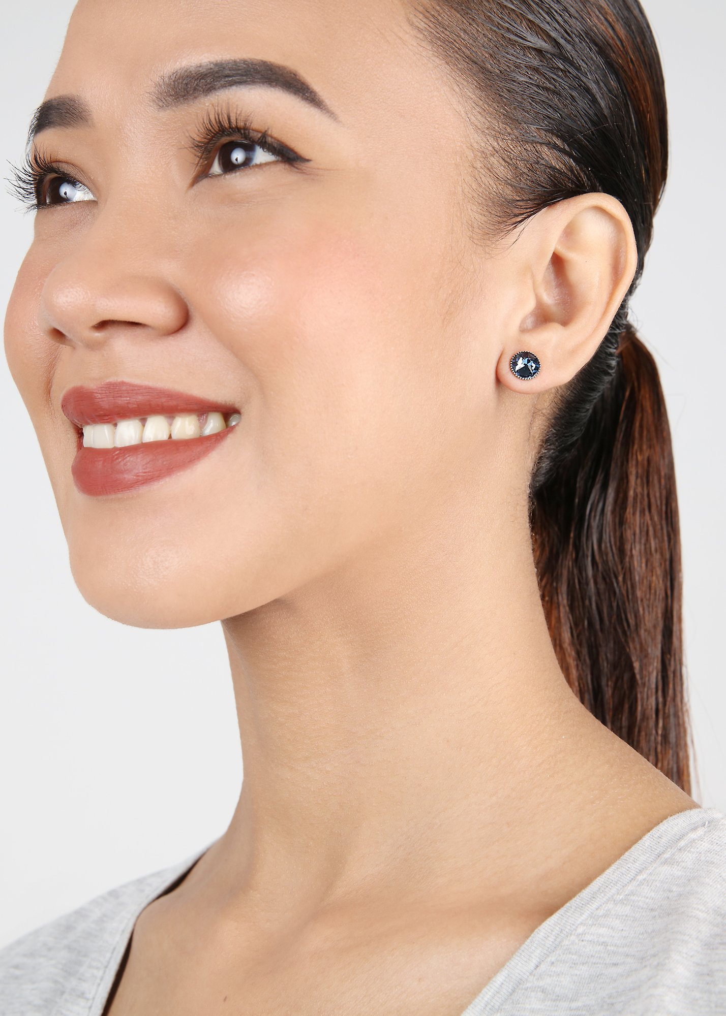 Bild für Ohrstecker flach Black Jack Blau Denim Blau SS 34