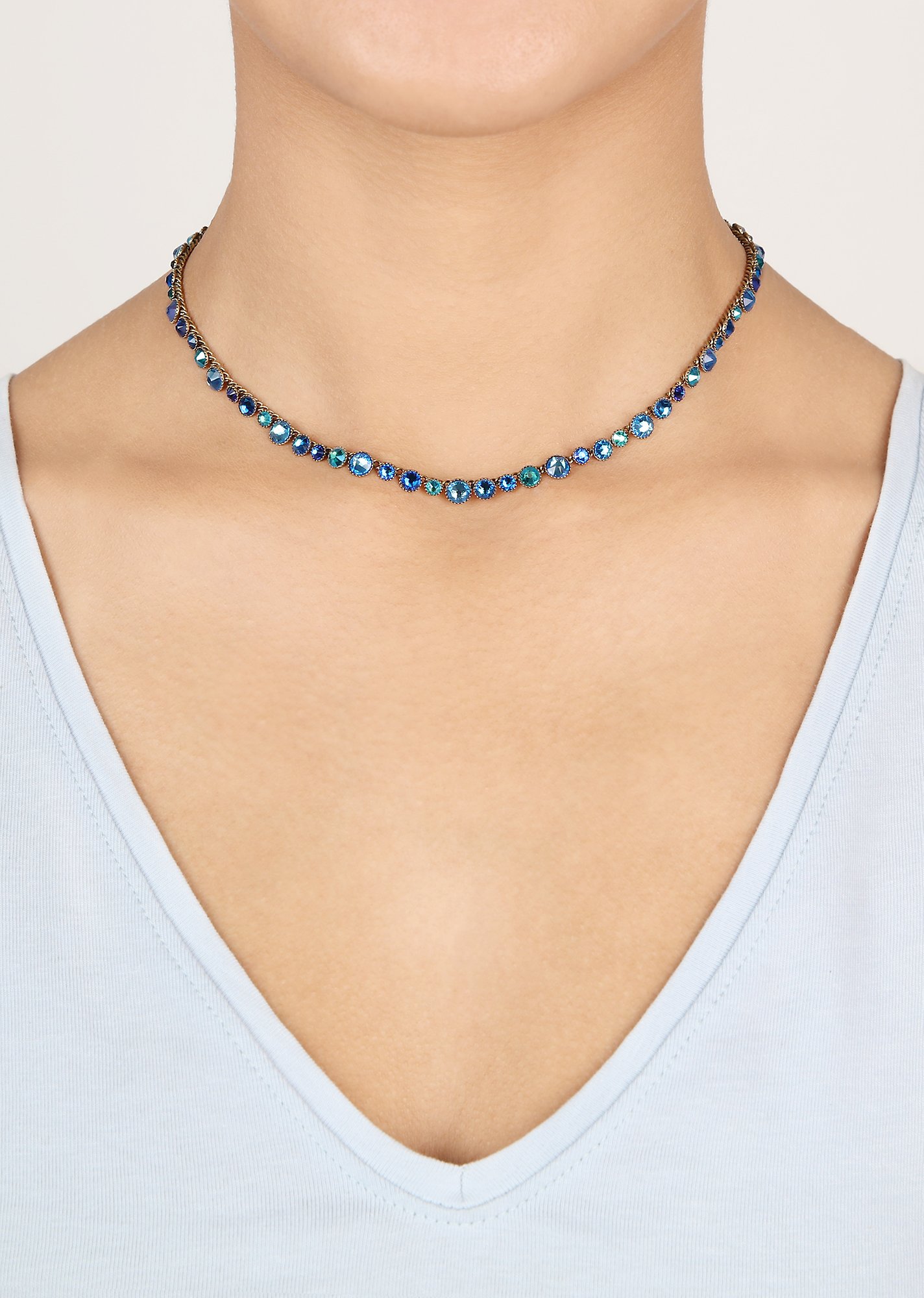 image pour Collier Water Cascade Lagune Profonde Blue 