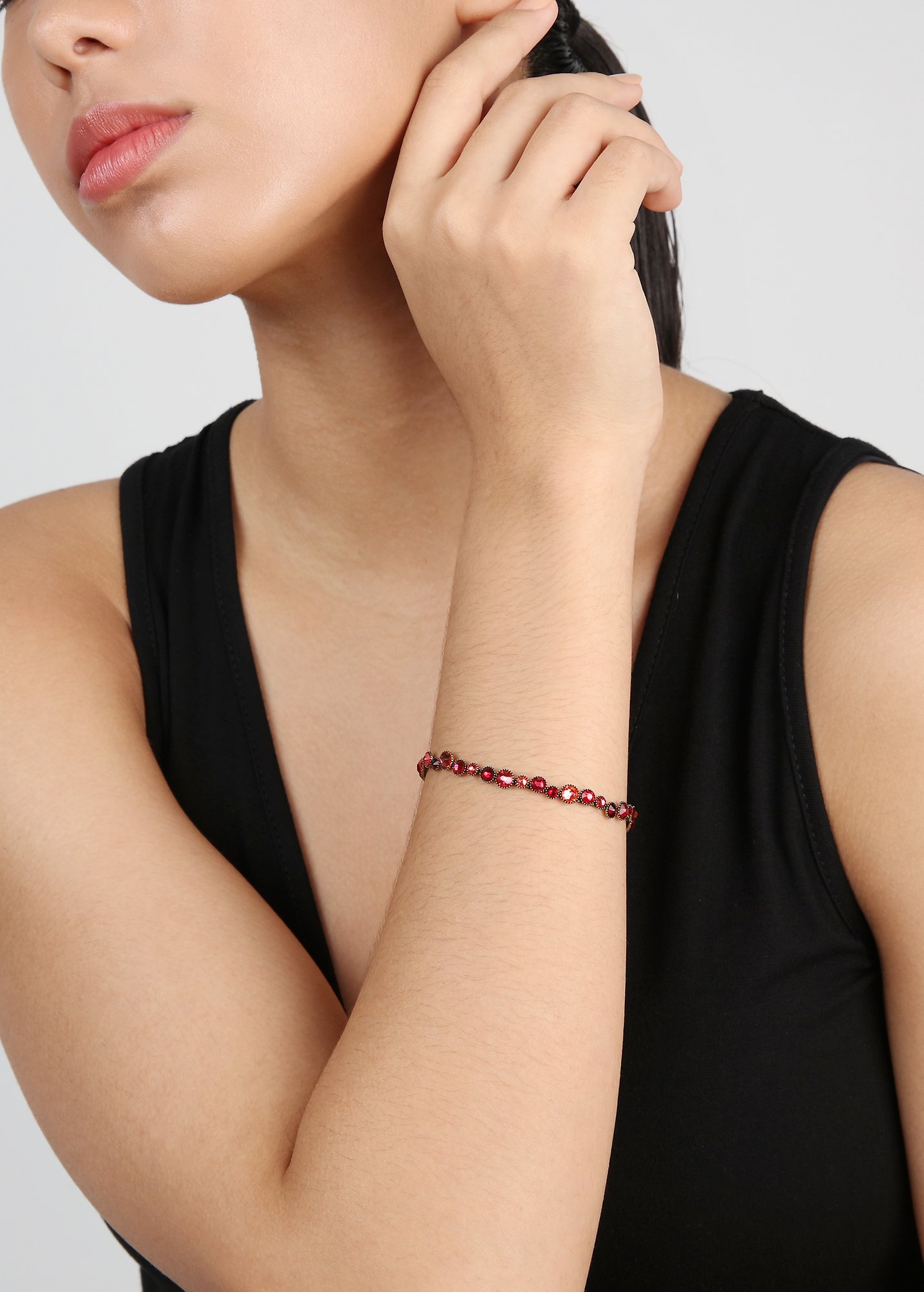 image for Bracelet Water Cascade Deep Flame coralline/red 