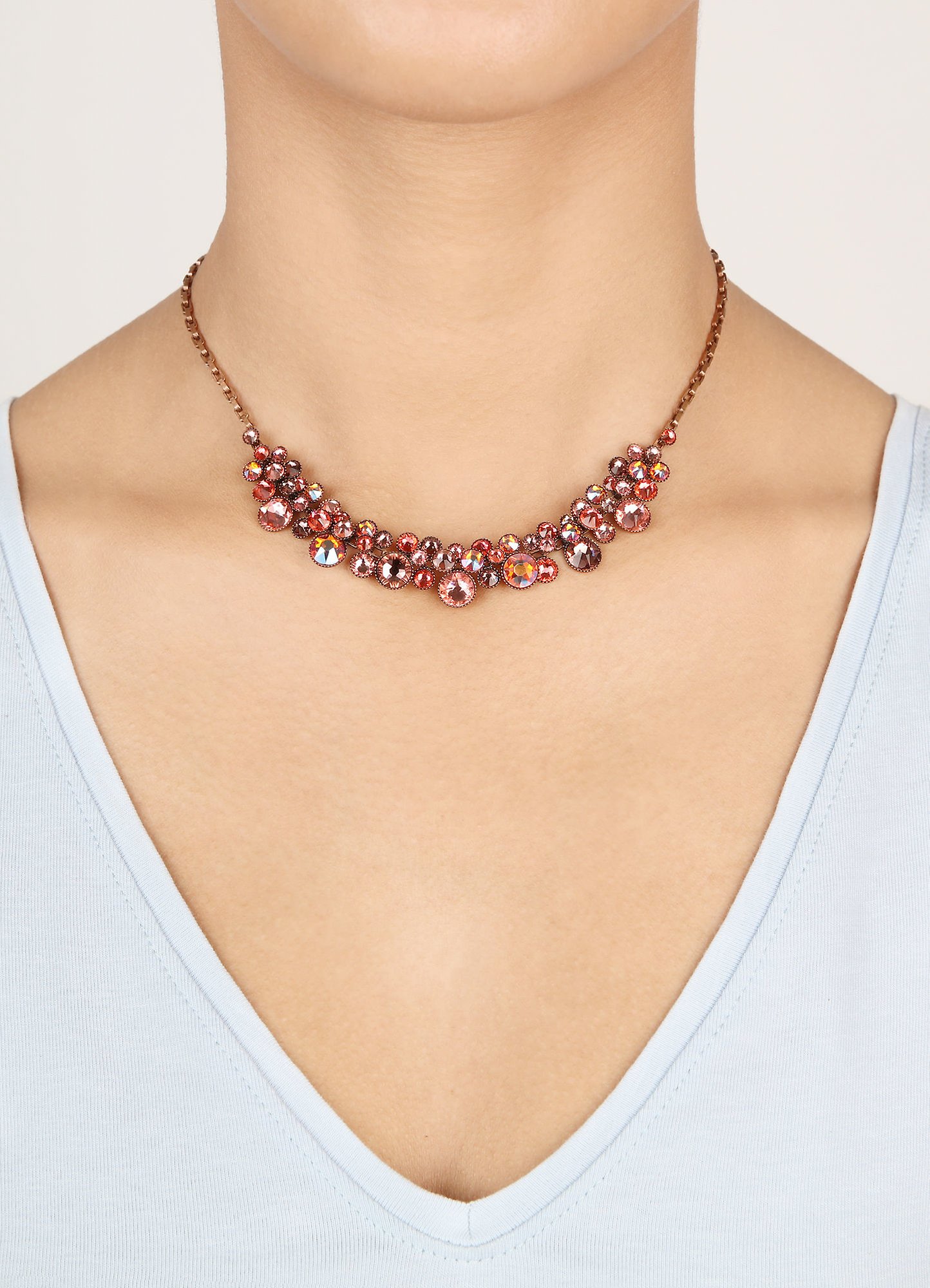 image for Necklace Water Cascade Antique Peach coralline 