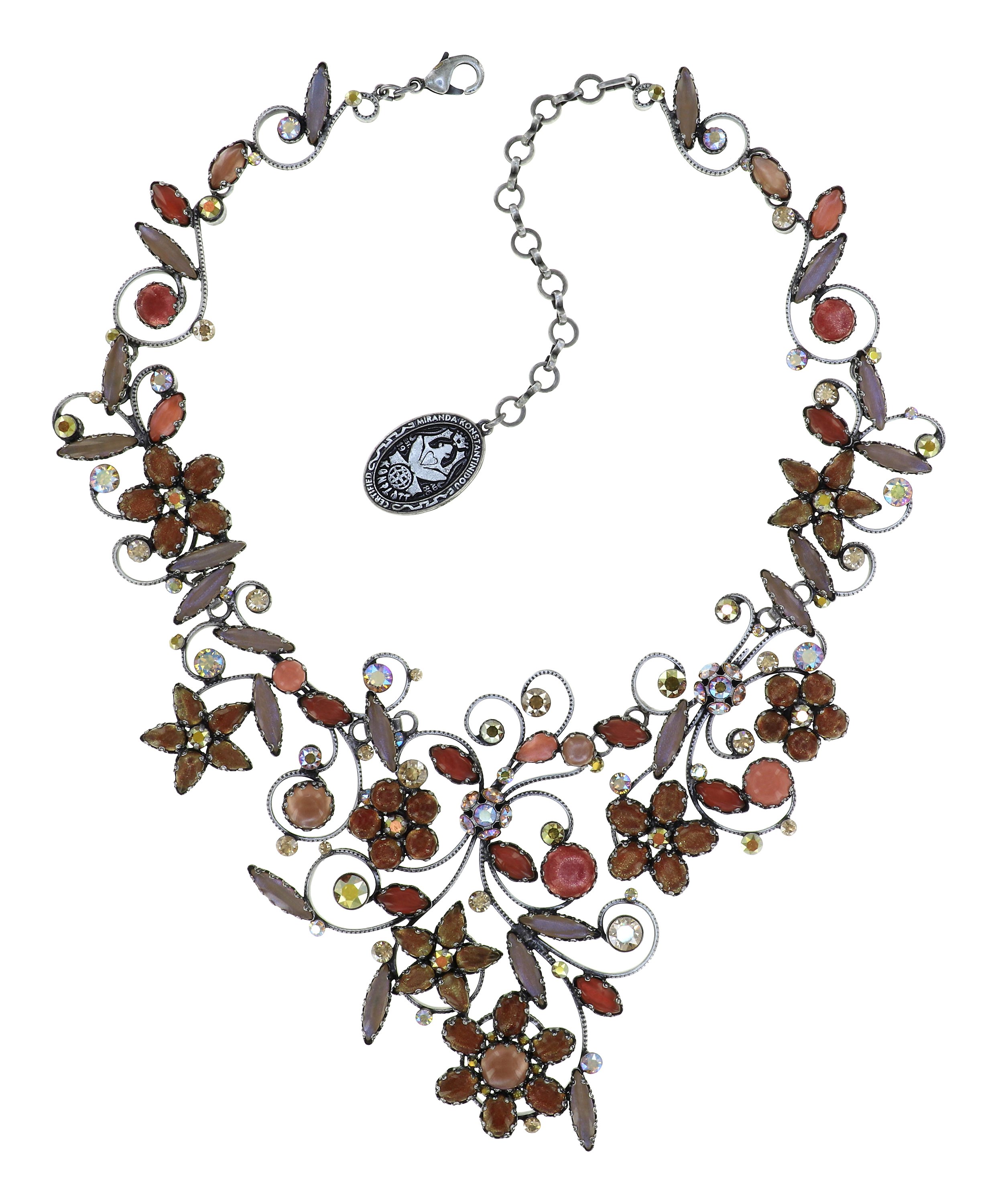 Bild für Halskette Collier Twisted Flower Braun  