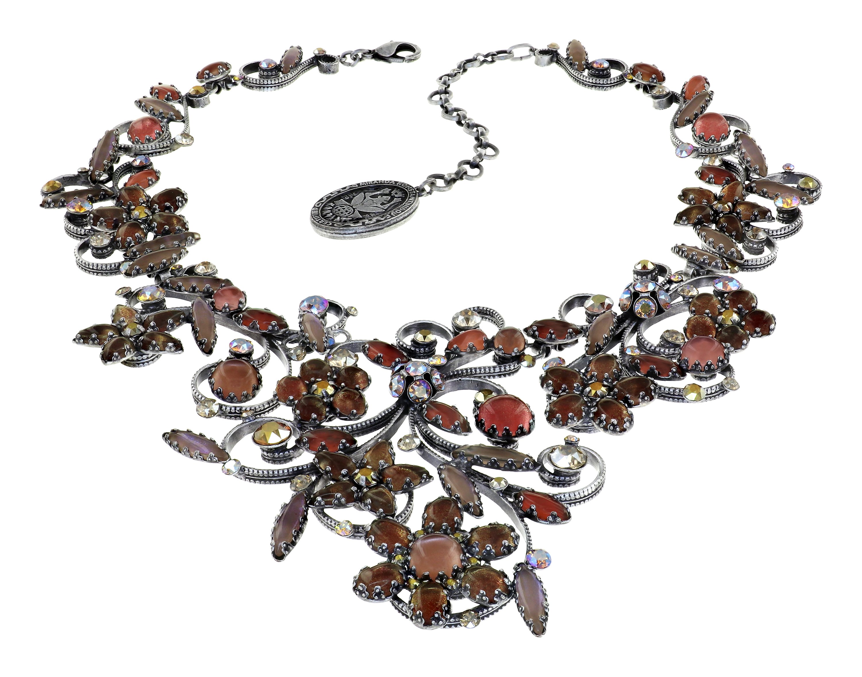 Kép Necklace collier Twisted Flower Brown  