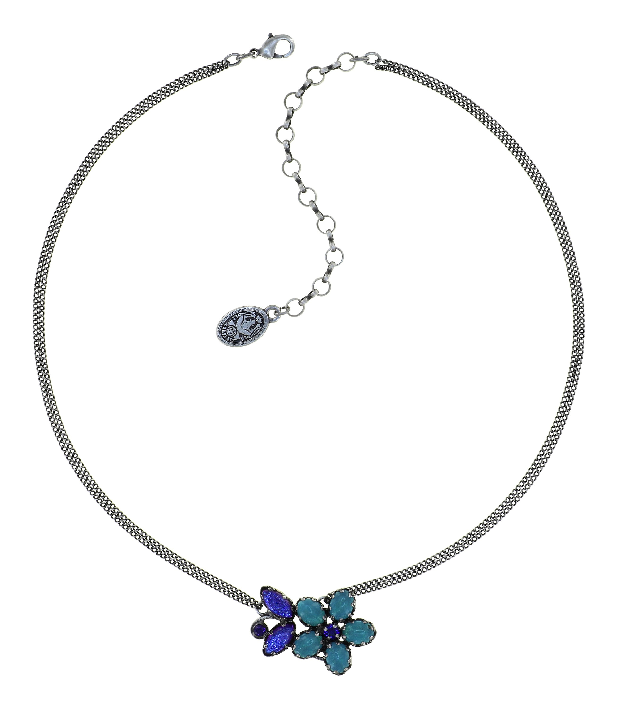 image pour Collier Twisted Flower Bleu / Lila  