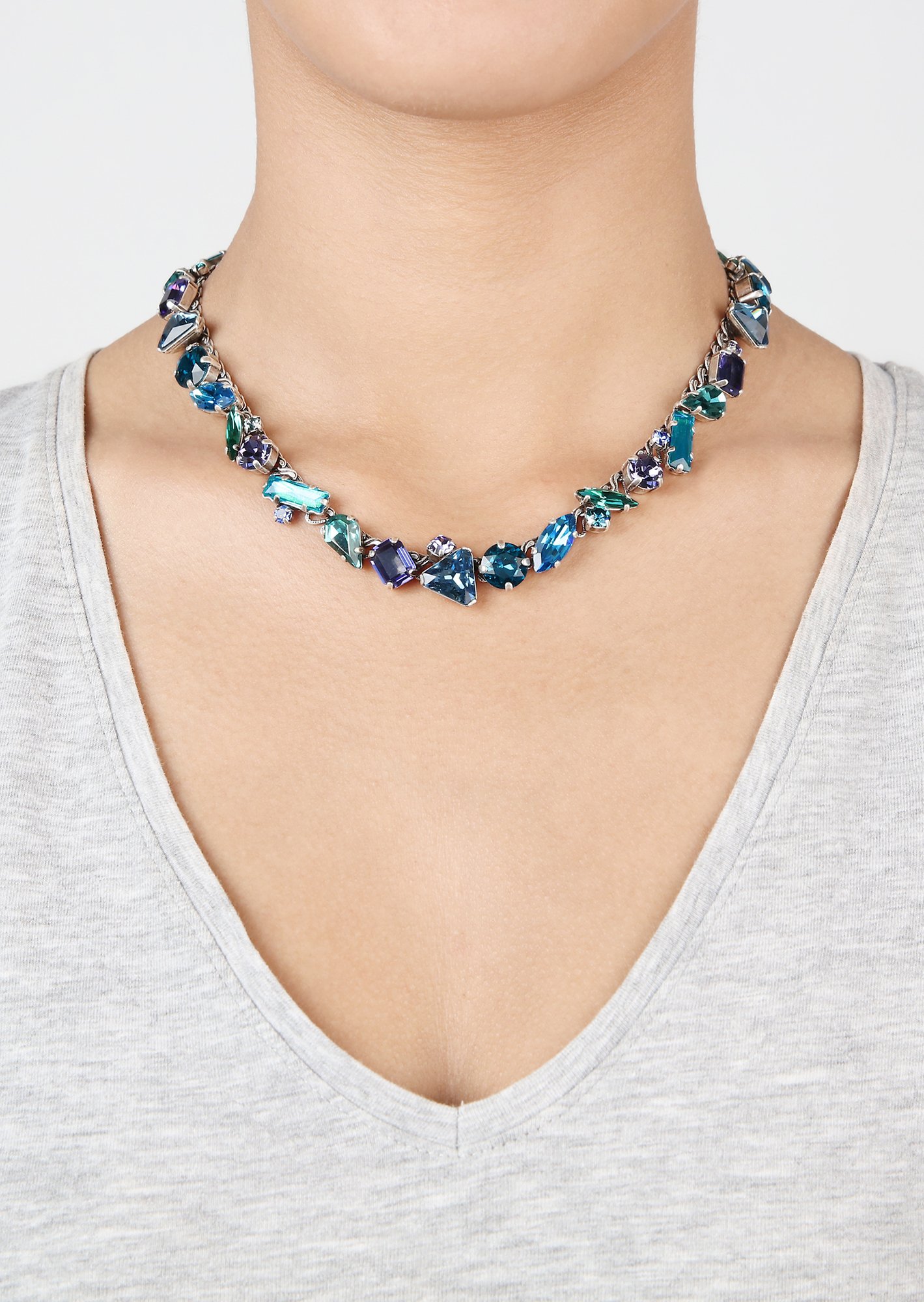 image for Necklace Gems Riot Water Green blue/green 