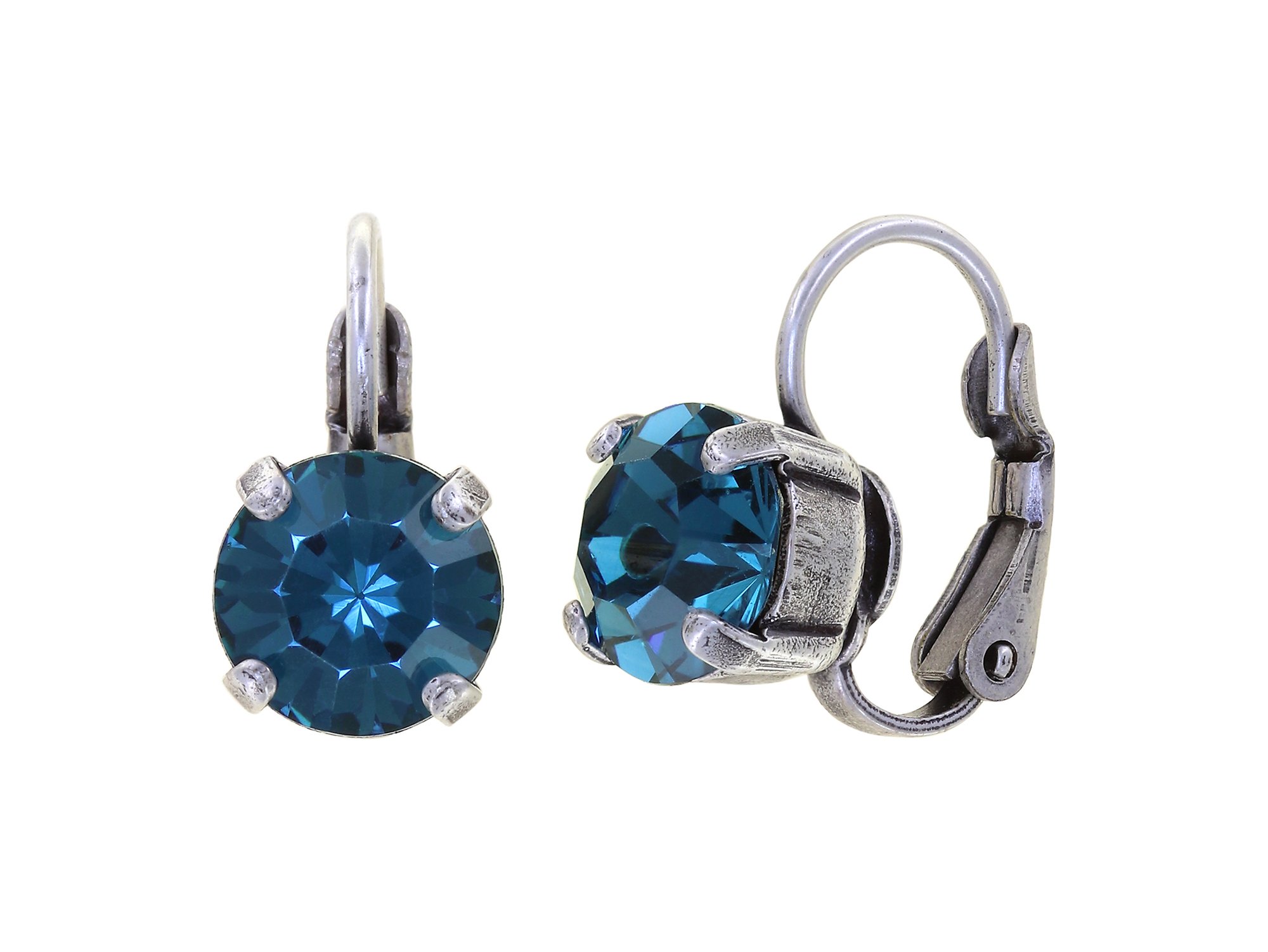 image for Earring Eurowire Black Jack Blue indicolite SS 39