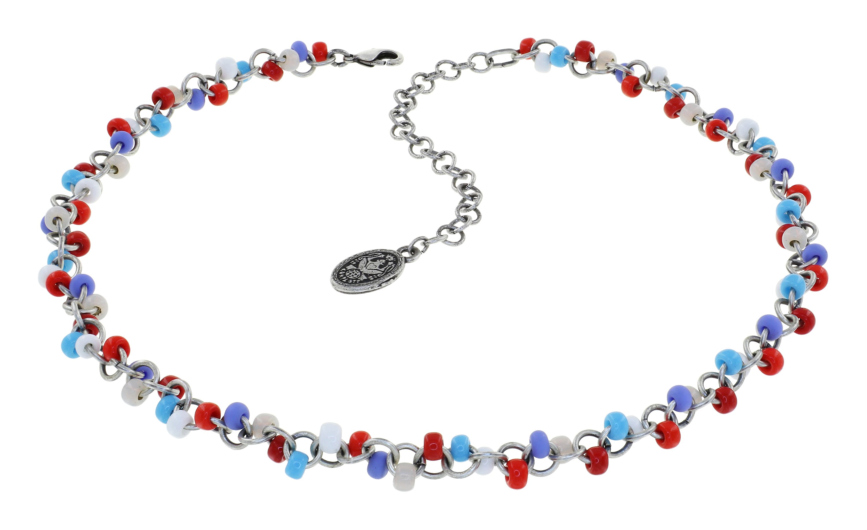 image for Necklace Massai Goes Fishing Navy Love  