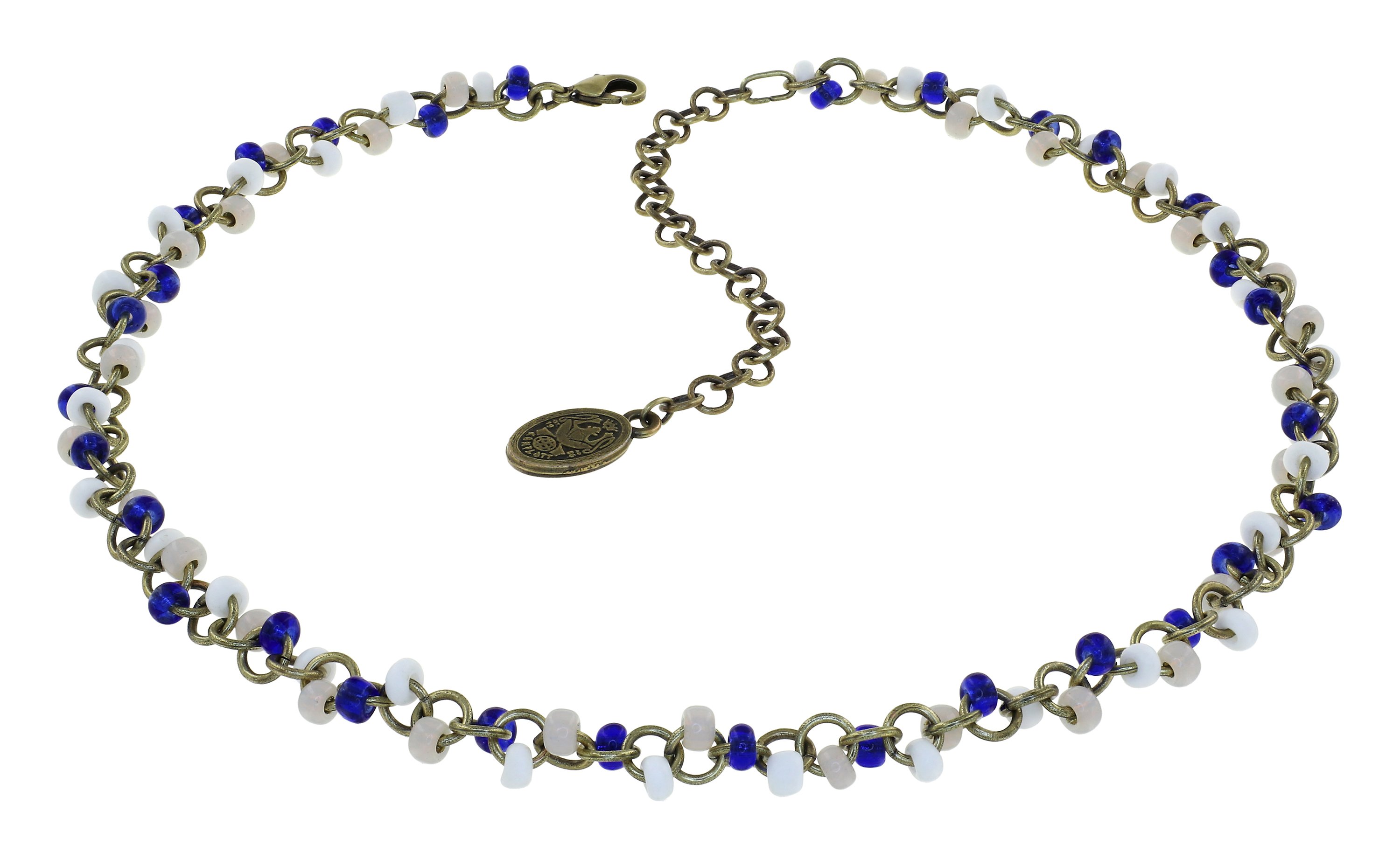 image for Necklace Massai Goes Fishing Navy Love  