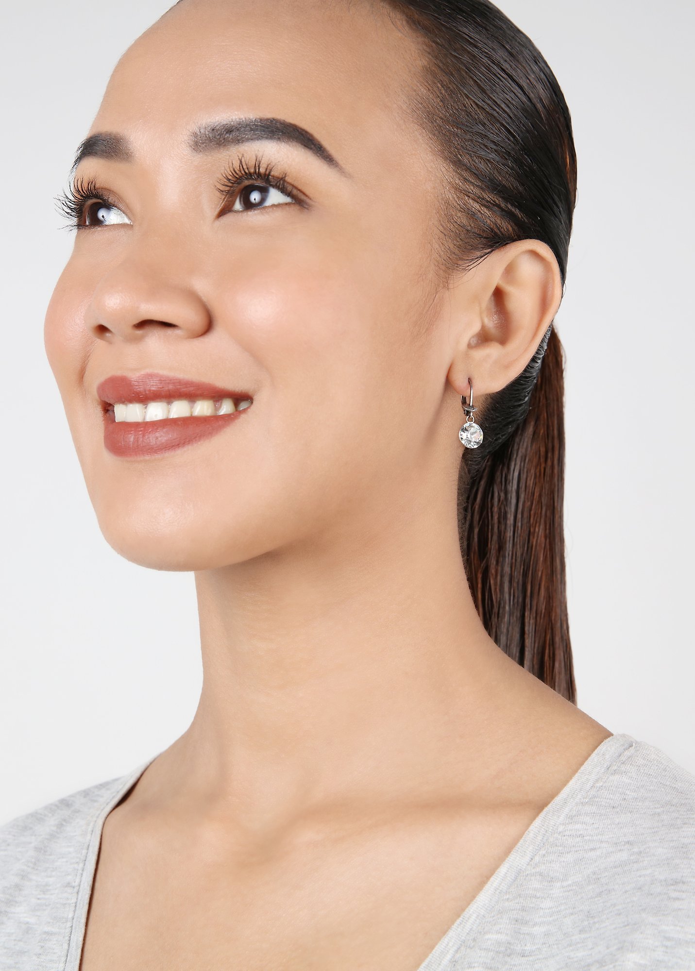 image pour Boucles d'oreilles pendantes Black Jack Blanc crystal SS 39