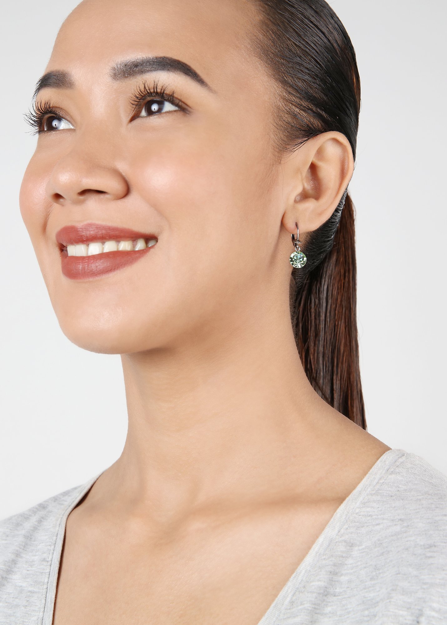 image pour Boucles d'oreilles pendantes Black Jack Vert Clair chrysolite SS 39