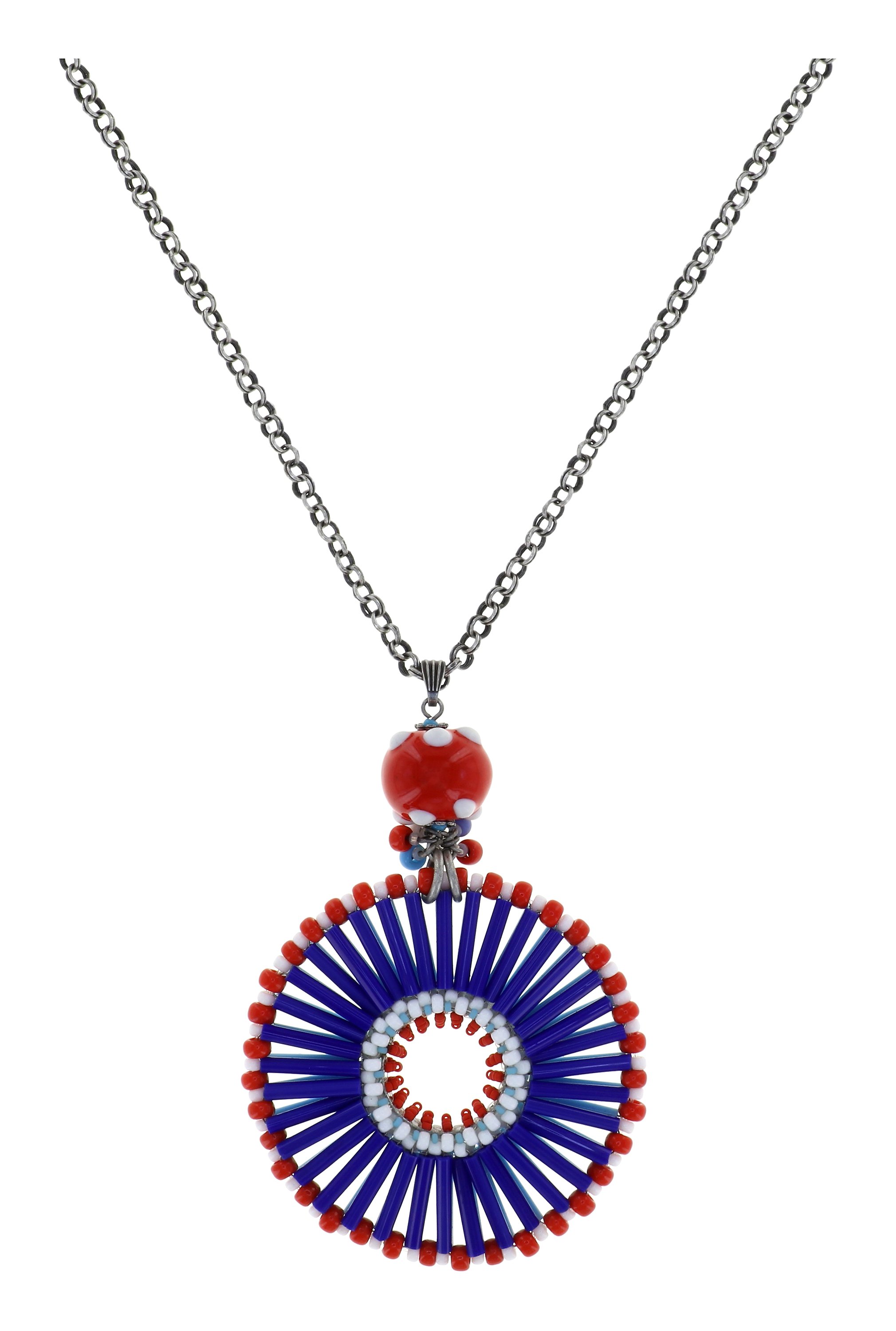 image pour Collier pendant (long) Massai Goes Fishing Amour Marine  