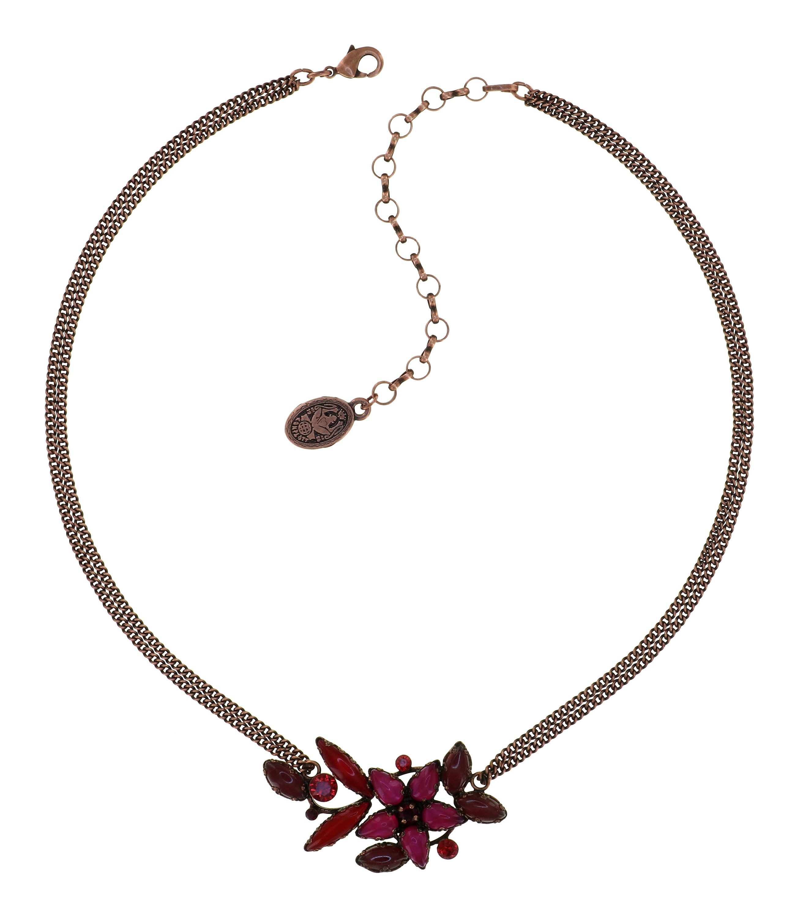 image for Necklace Twisted Flower Red  