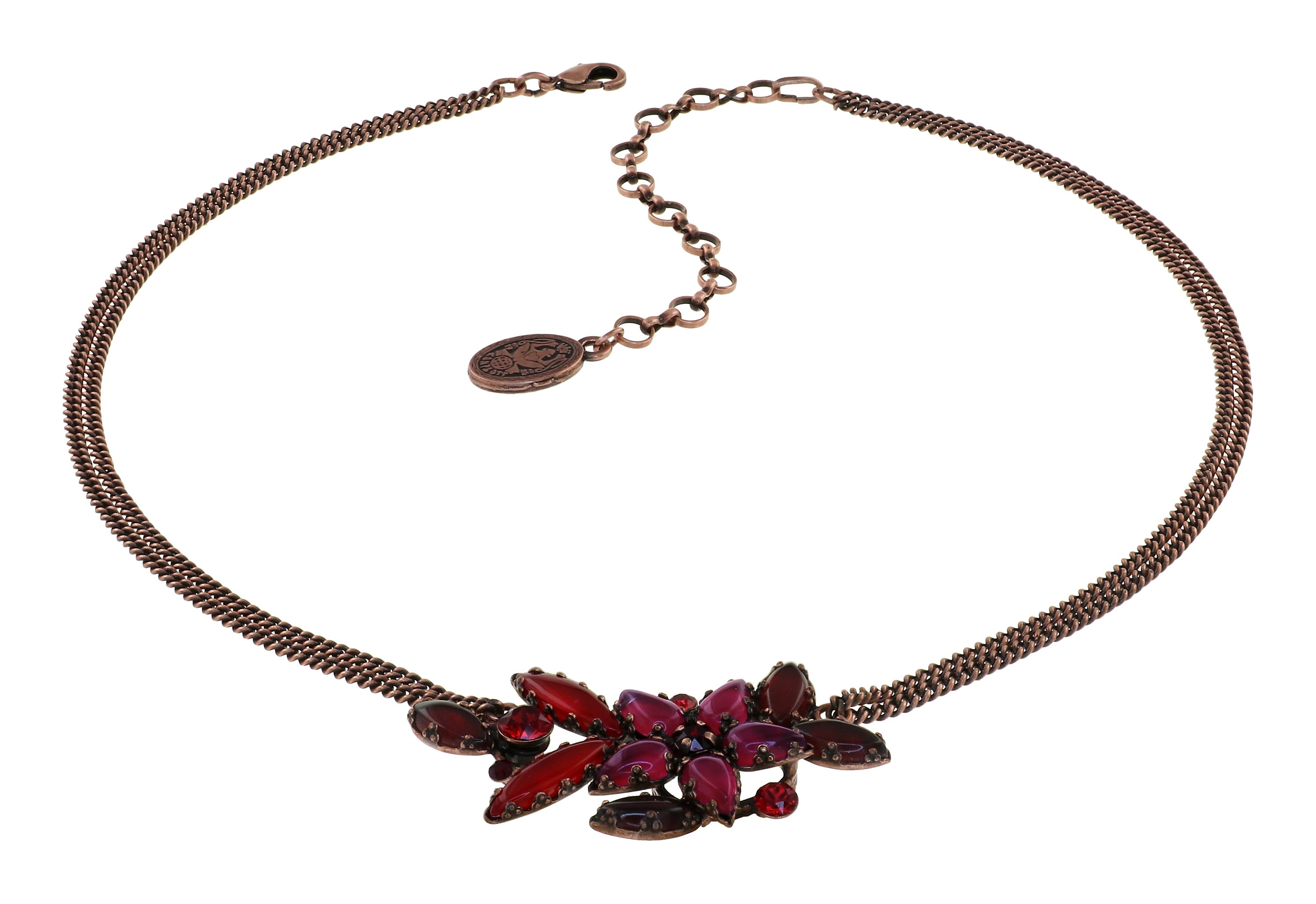 image for Necklace Twisted Flower Red  