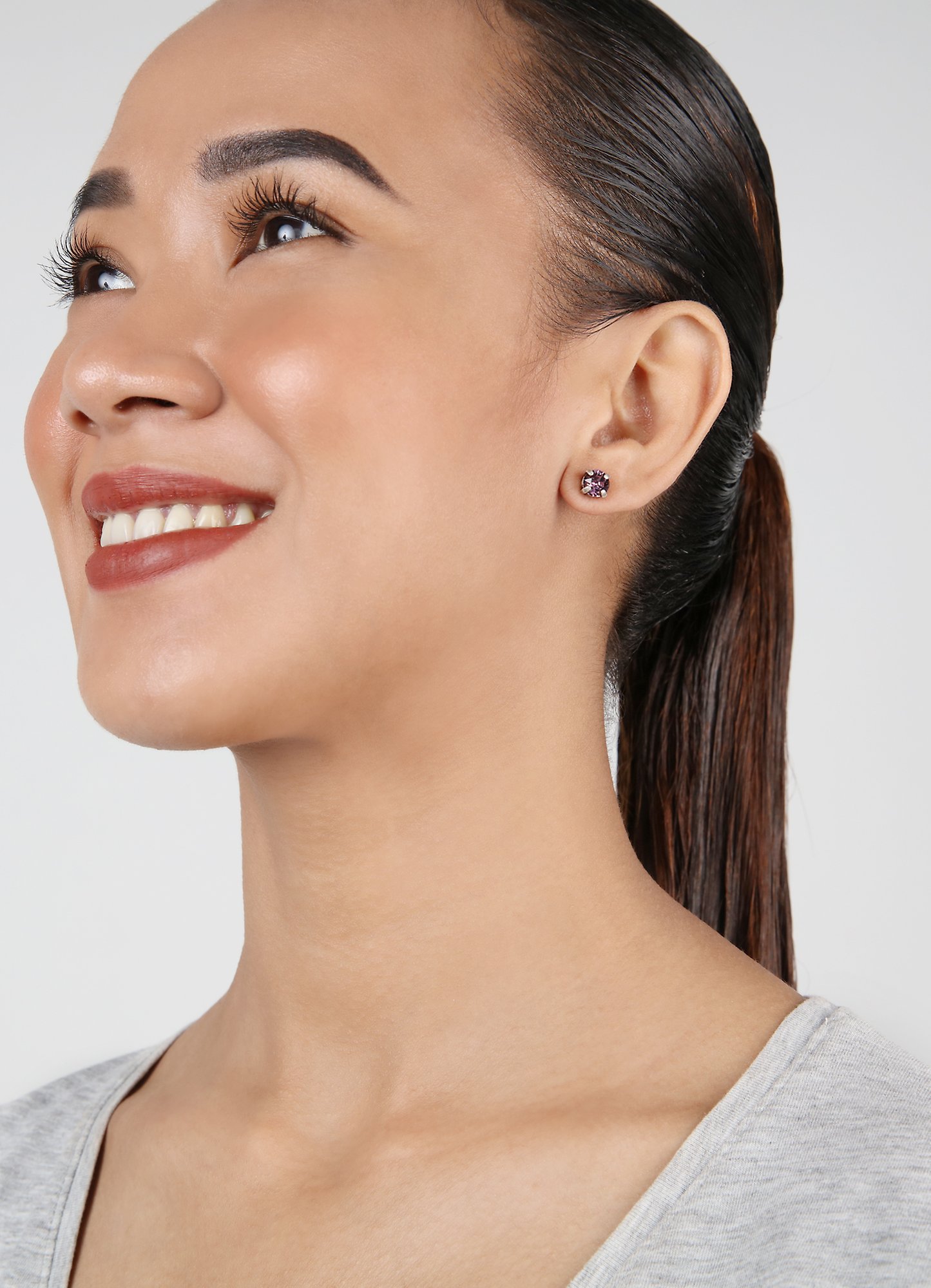 Bild für Ohrstecker Black Jack Dunkelrosa iris SS 29