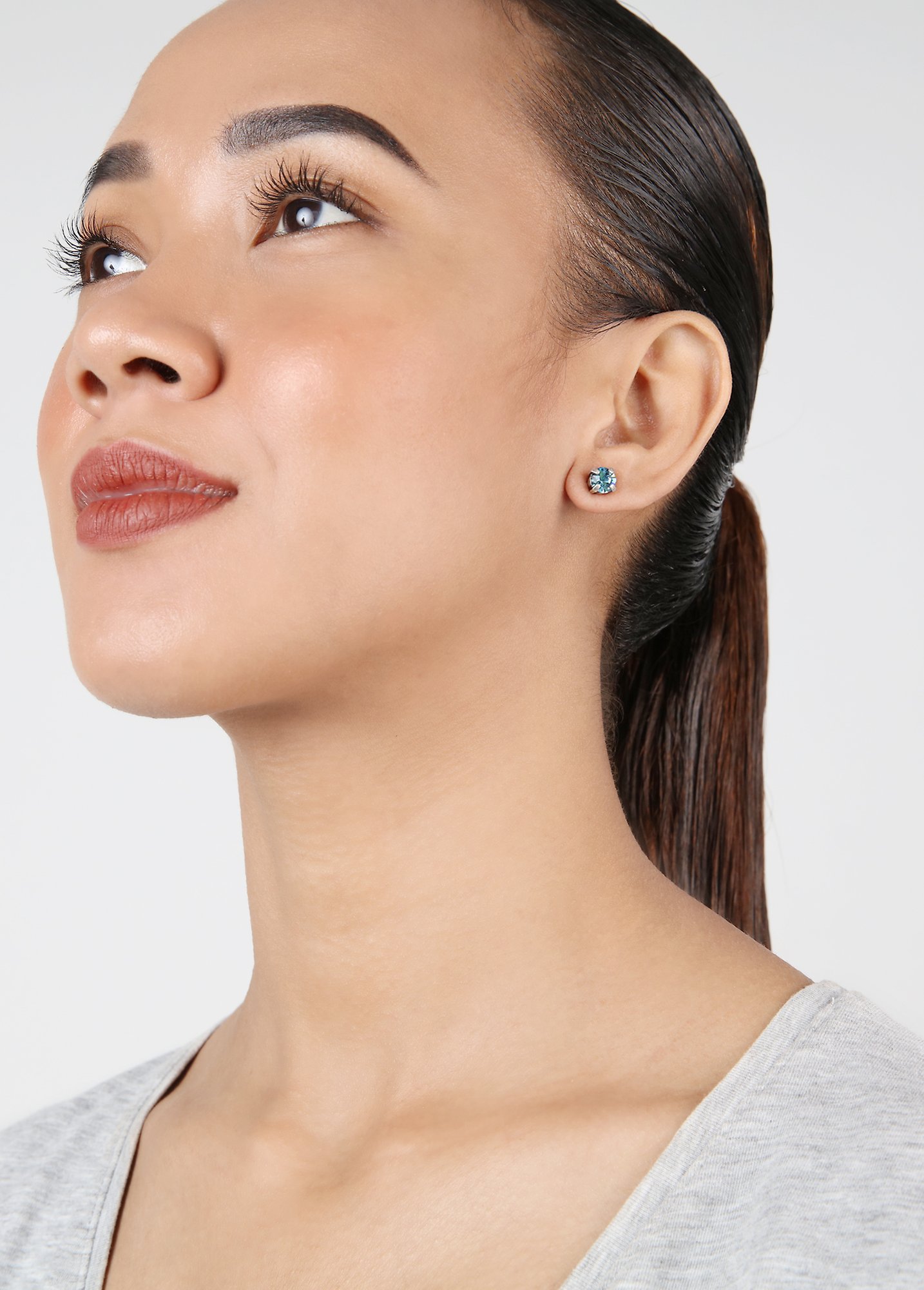 Bild für Ohrstecker Black Jack Blau Aquamarin SS 29