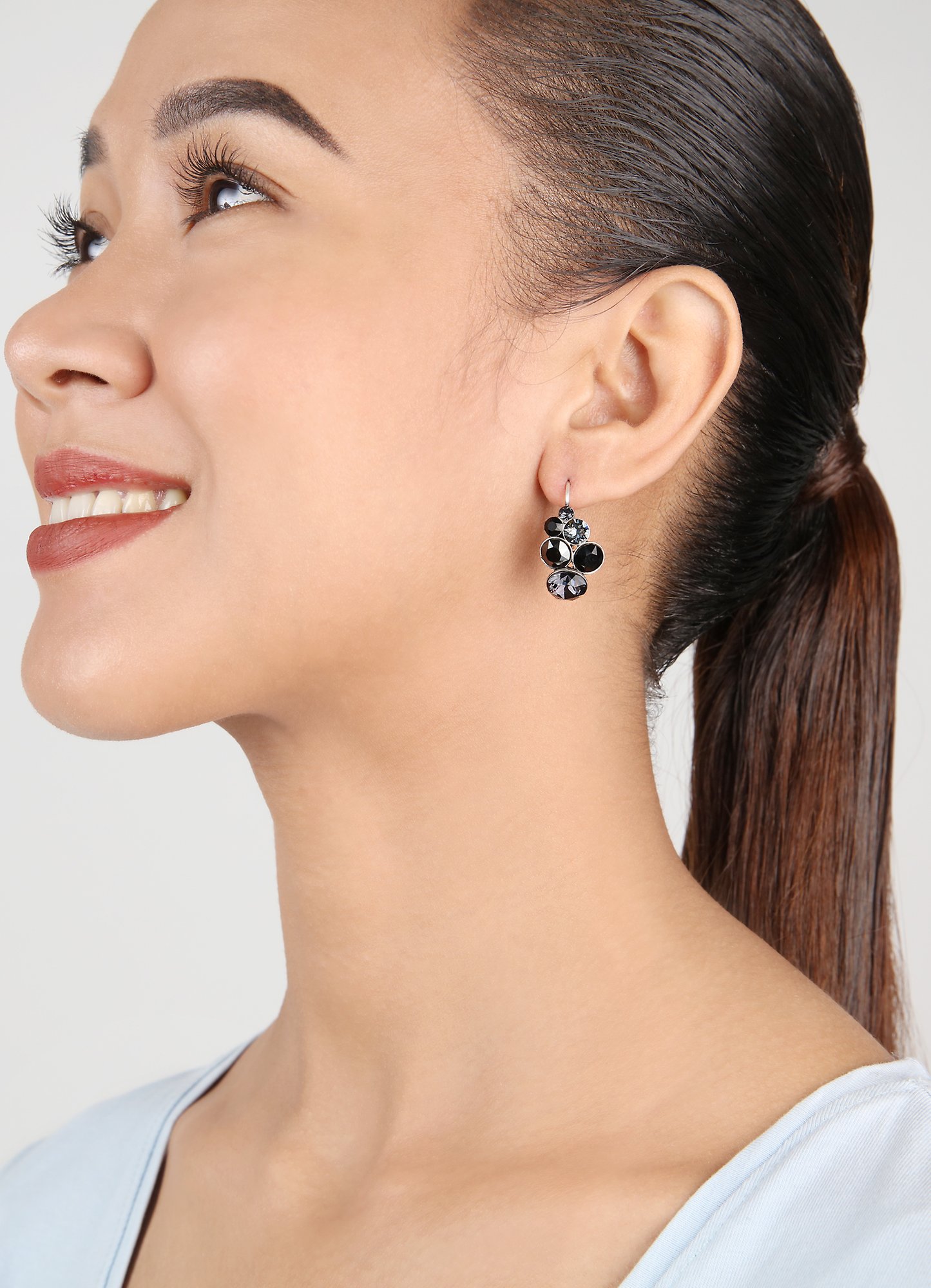 image pour Boucles d'oreilles Eurowire Petit Glamour Nuit La Plus Sombre Black 