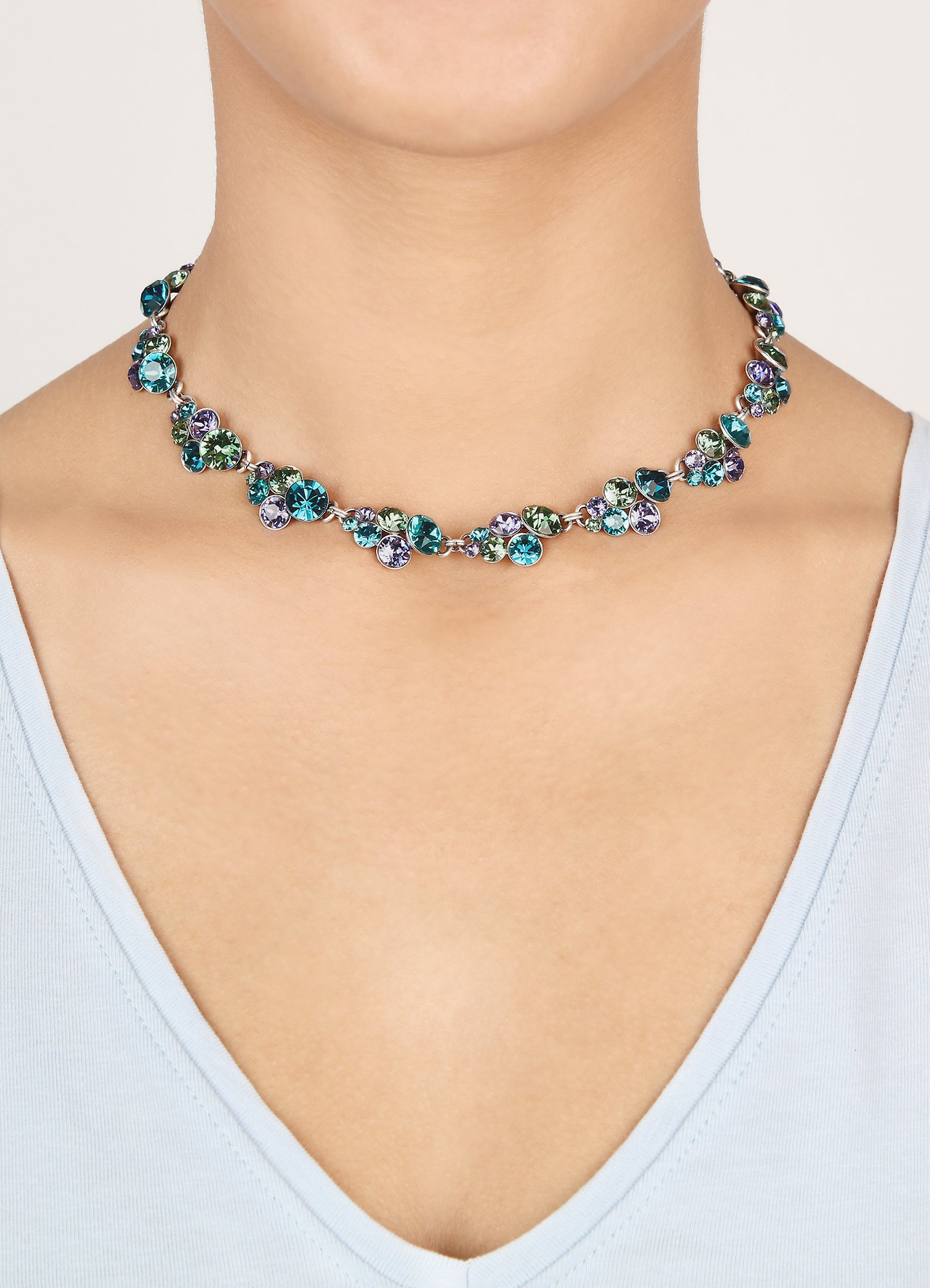image for Necklace Petit Glamour Toxic Flames blue/green 