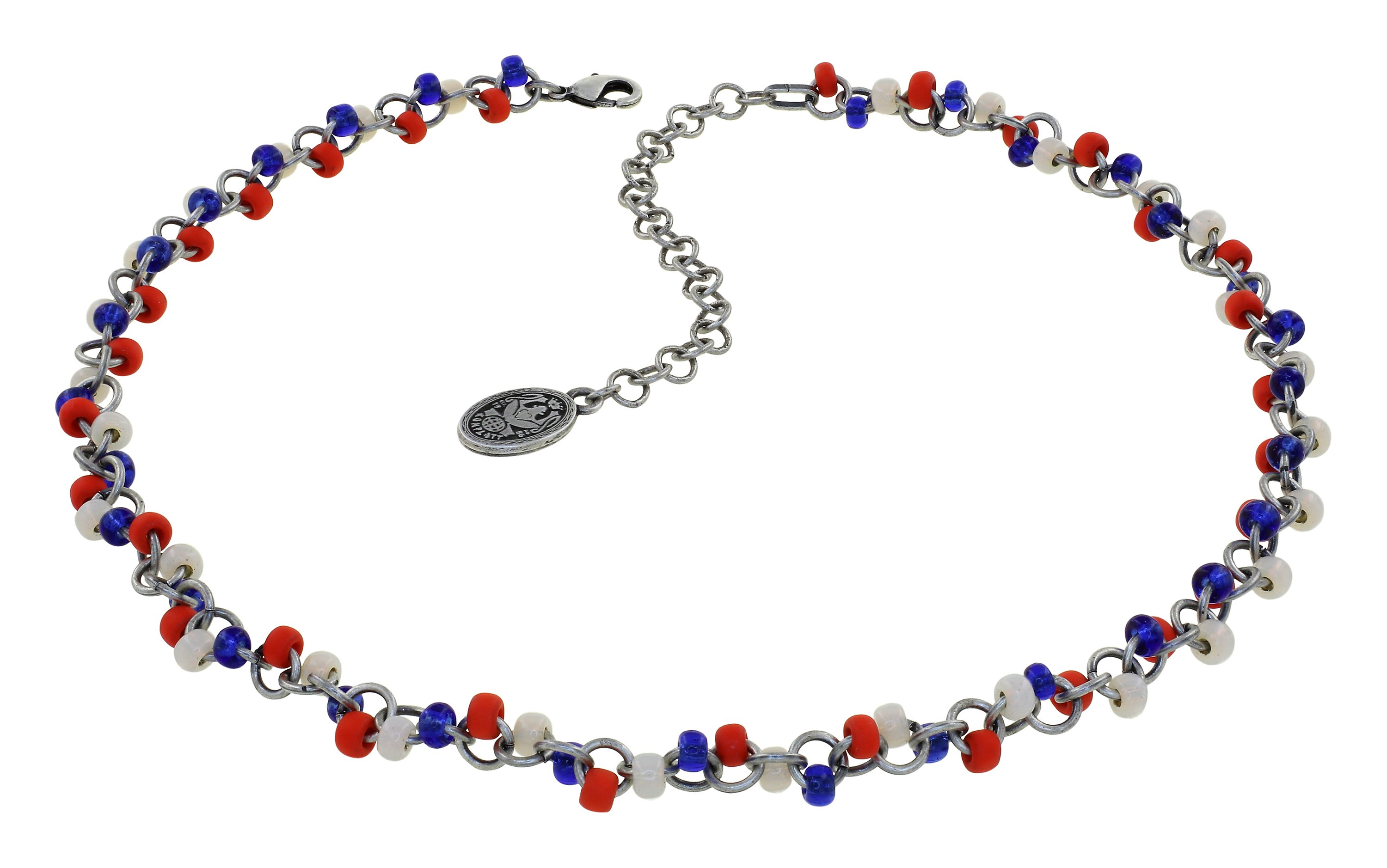 image for Necklace Massai Goes Fishing Navy Love  