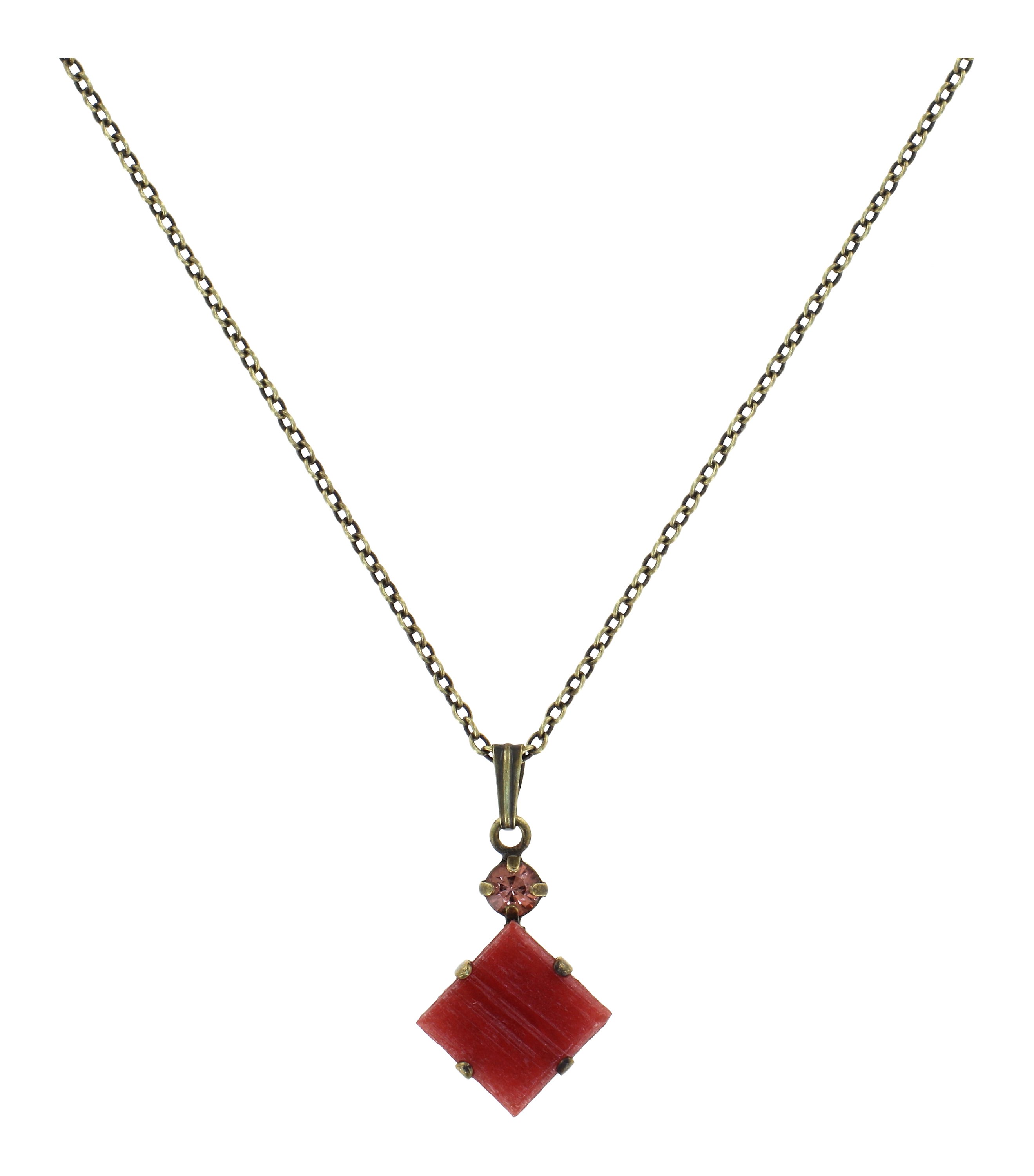 image pour Collier pendant Cleo beige/red  