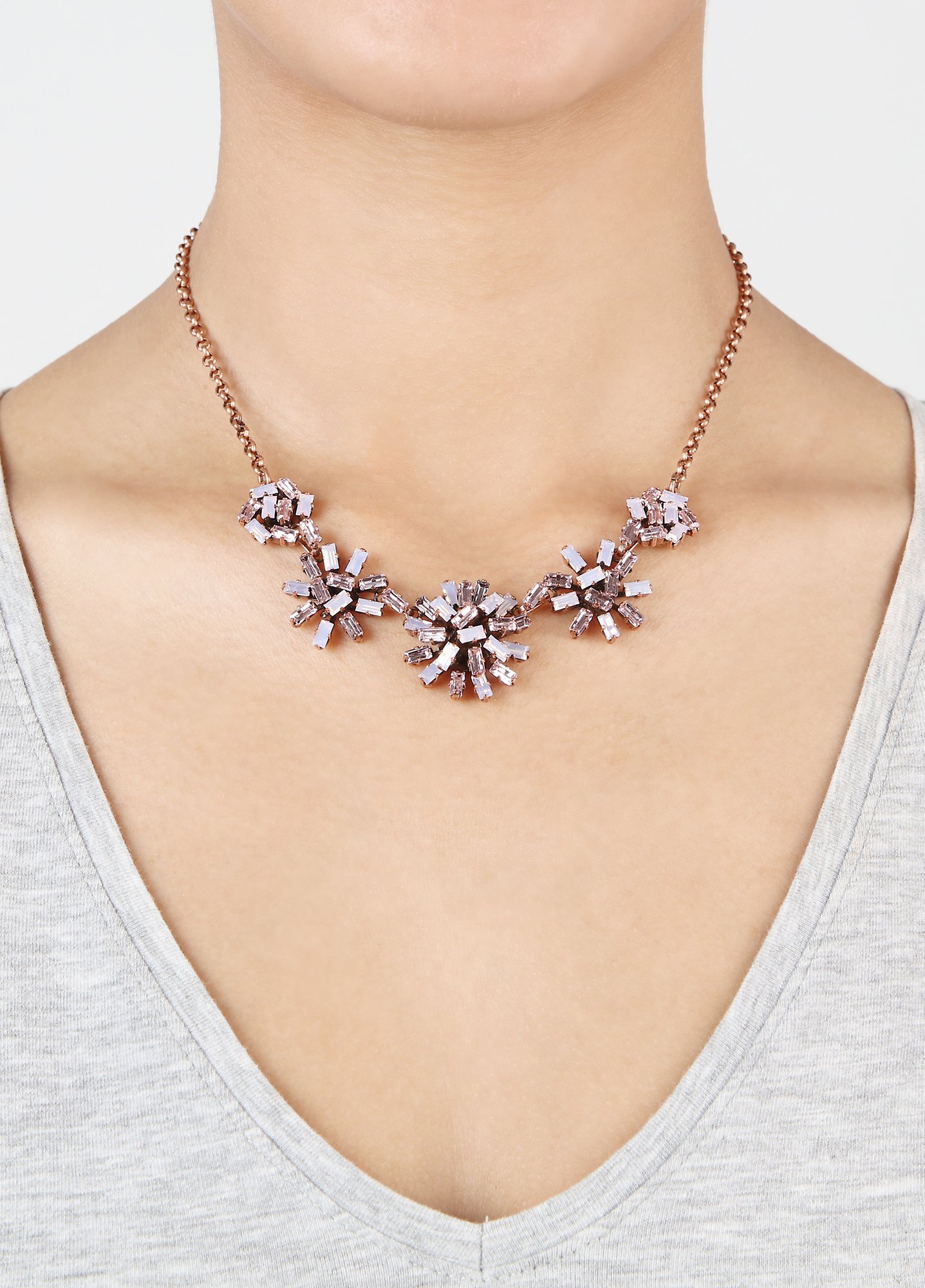 image for Necklace Jumping Baguette De Luxe Seduction Pink Pink 