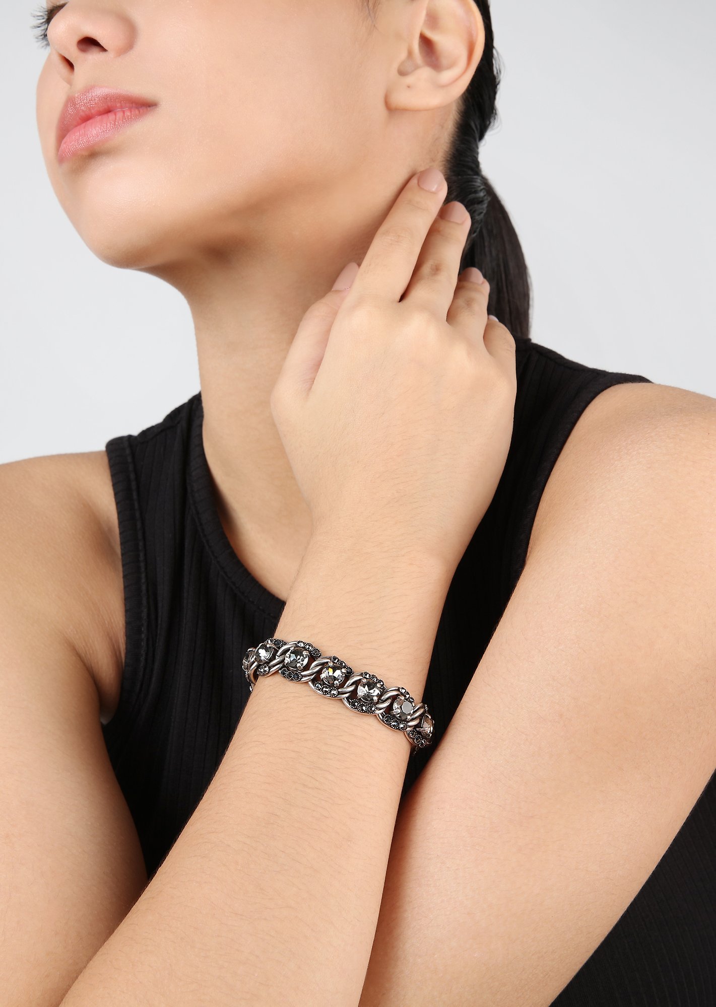 image pour Bracelet Chanelion Rocks Silver Grey Black 