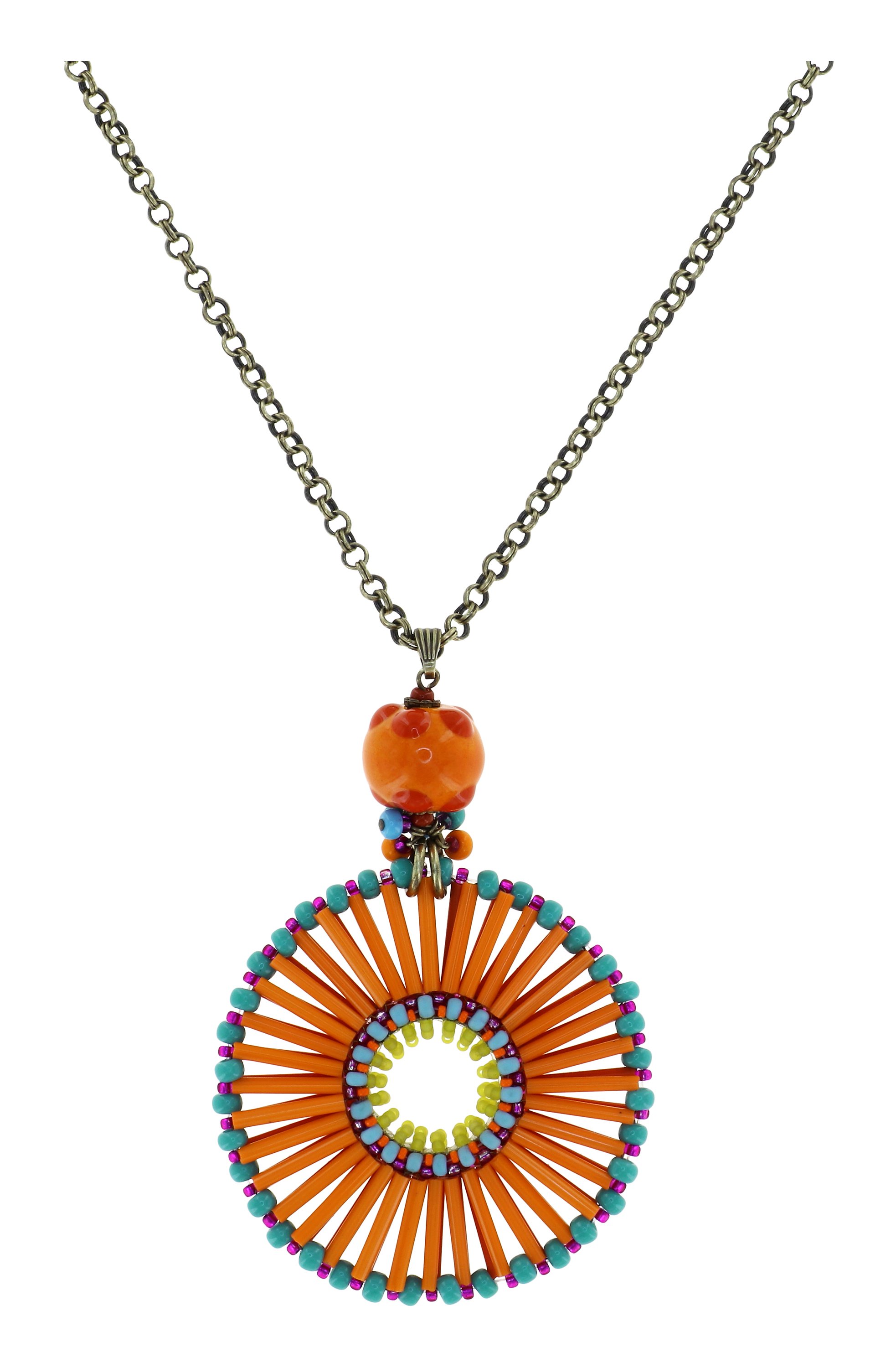 image for Necklace-Y Massai Goes Fishing Rainbow  