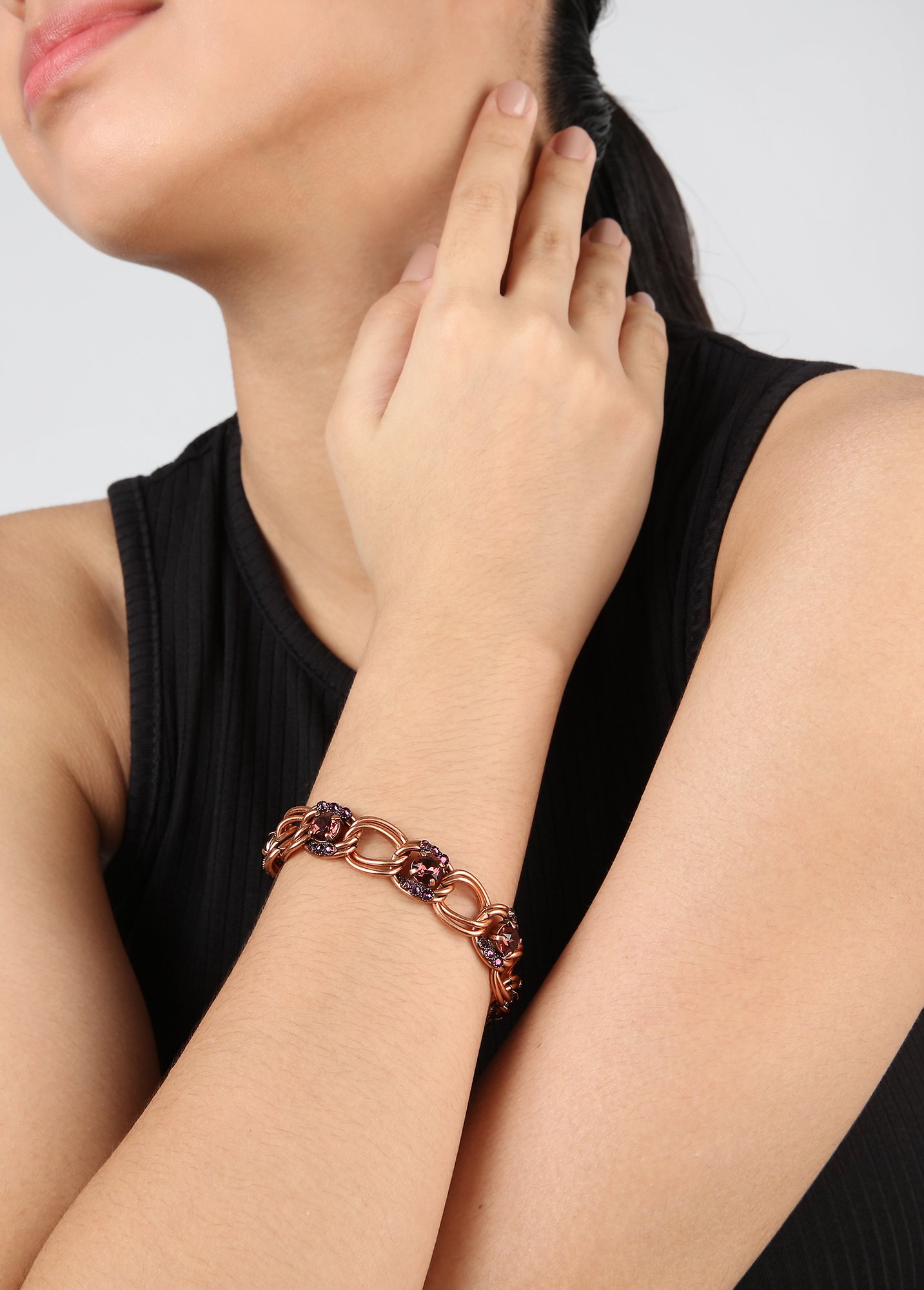 image pour Bracelet Chanelion Rocks Red Red Wine red/lila 