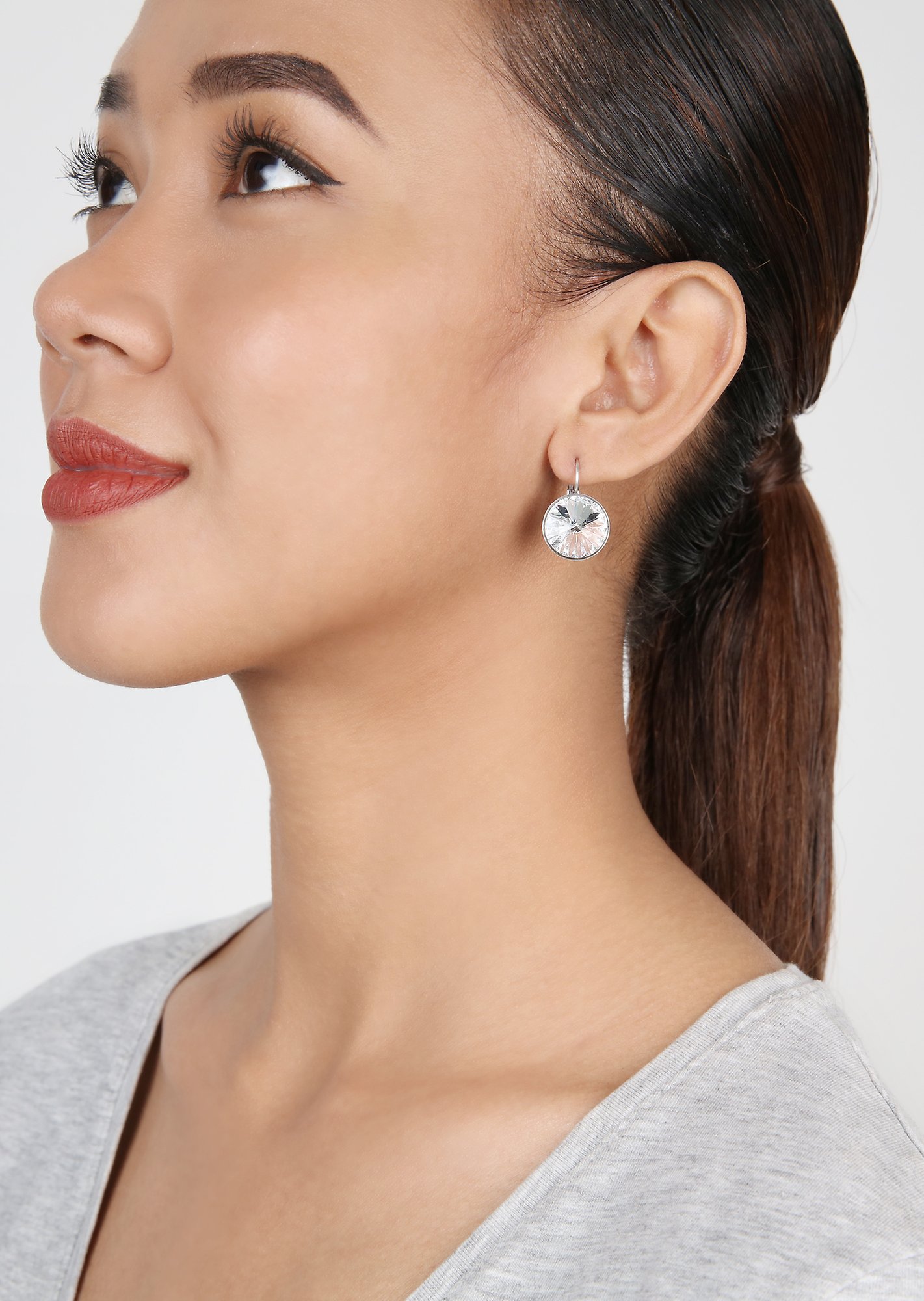 image for Earring eurowire Rivoli White crystal 14mm