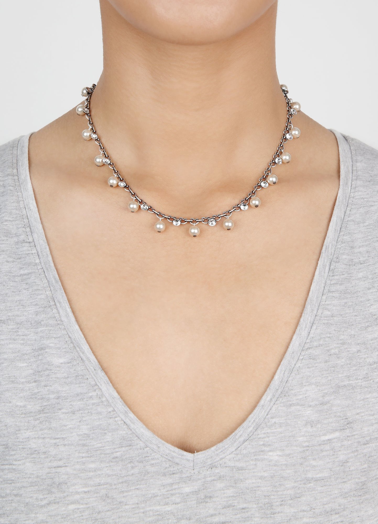 image pour Collier Pearl Shadow Blanc crystal 