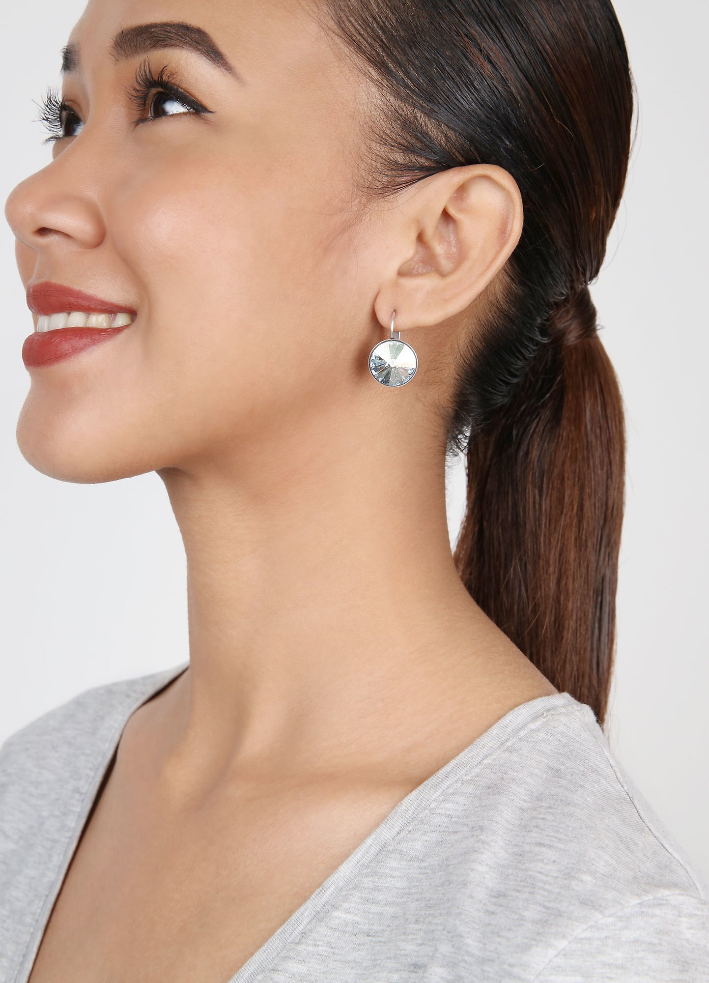 image pour Boucles d'oreilles Eurowire Rivoli Bleu crystal blue shade 14mm