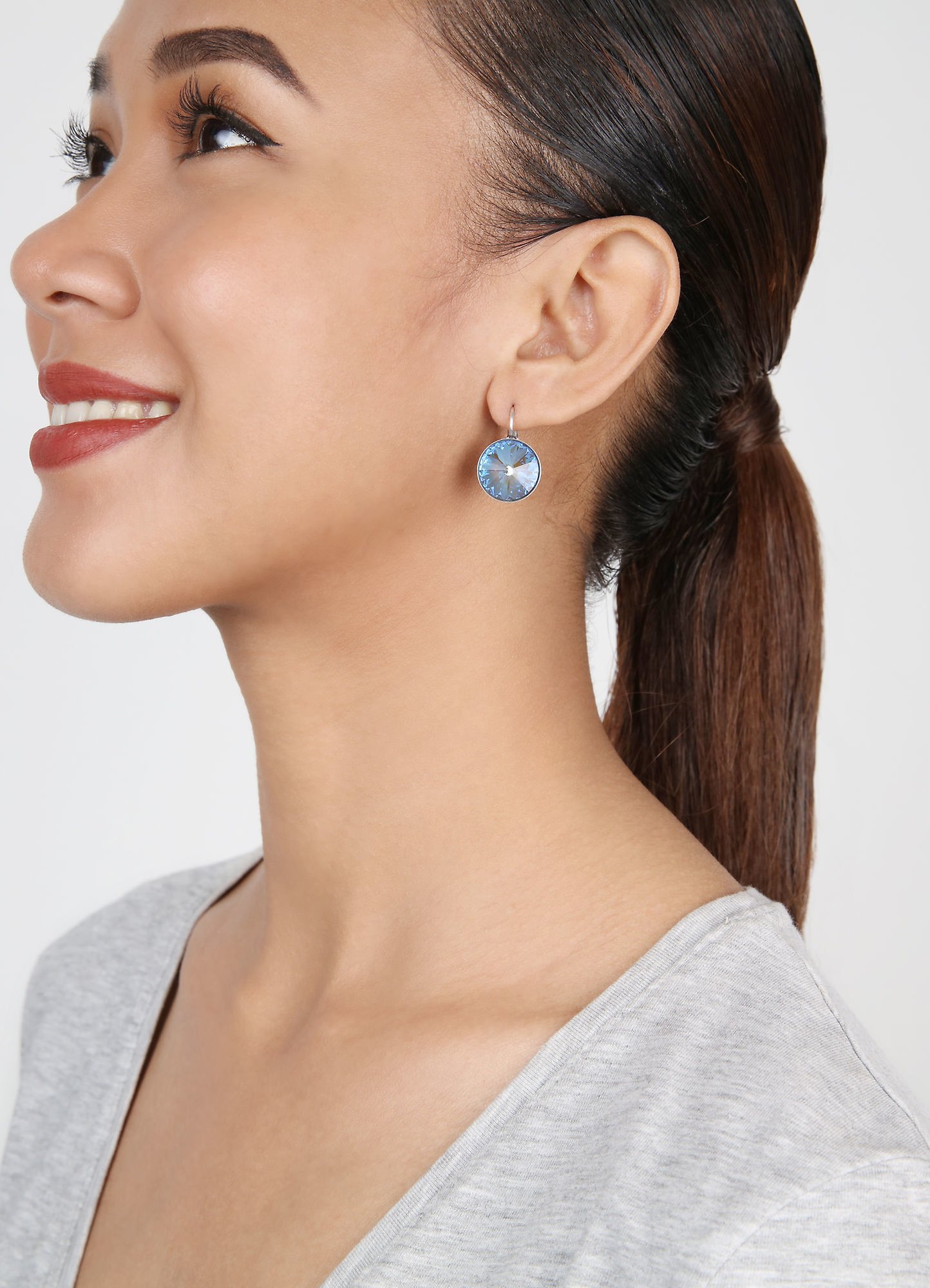 Bild für Ohrringe mit Brisur Rivoli Lila crystal army green d' lite 14mm