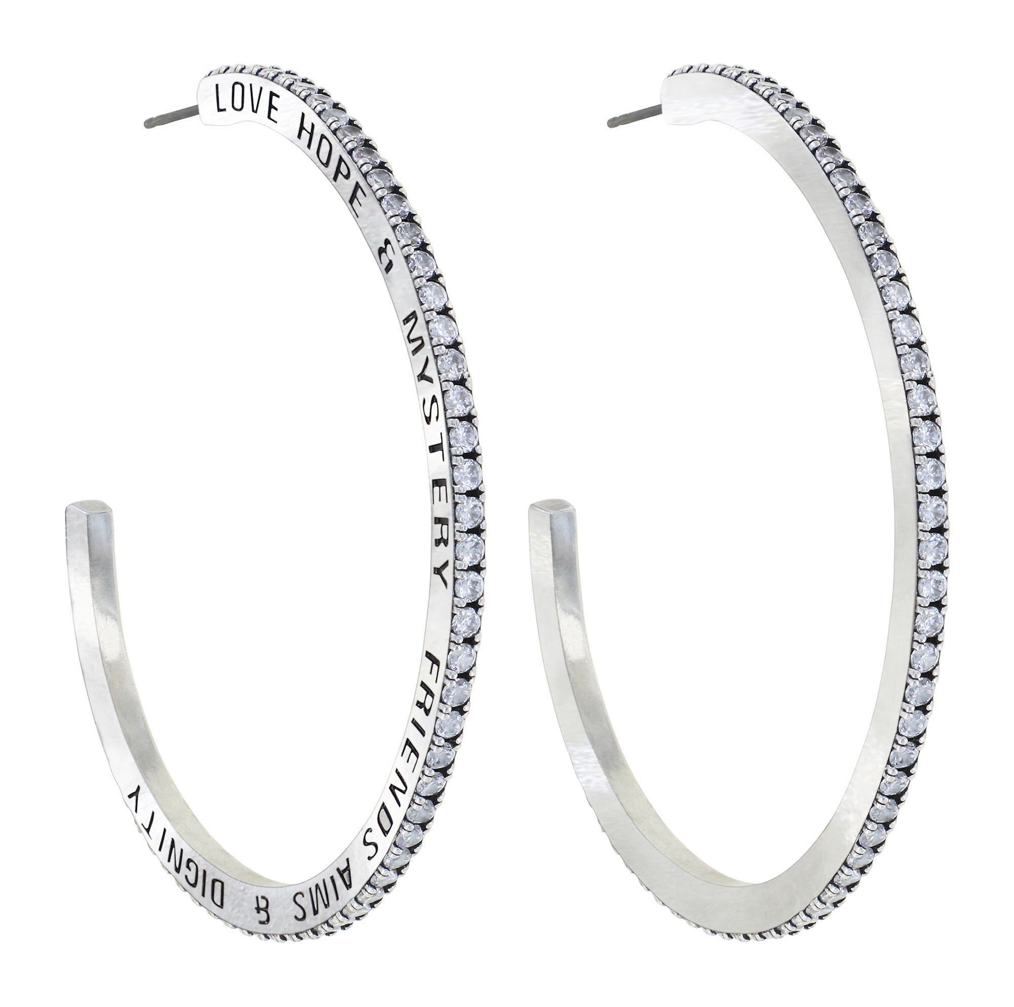 Bild für Creolen Daily Glam Weiß Weiß 58.8mm