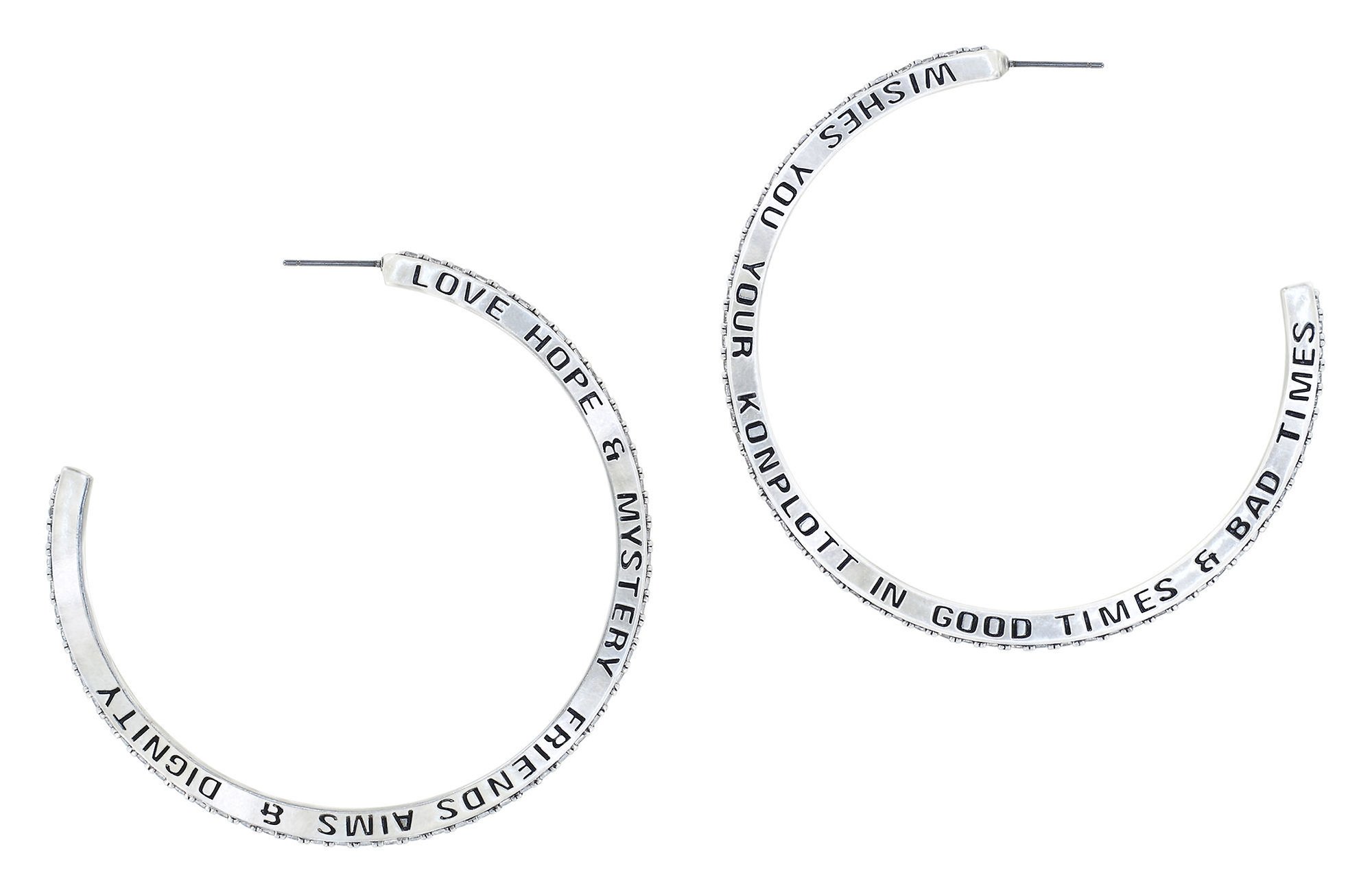 image pour Boucles d'oreilles créoles Daily Glam Blanc white 58.8mm