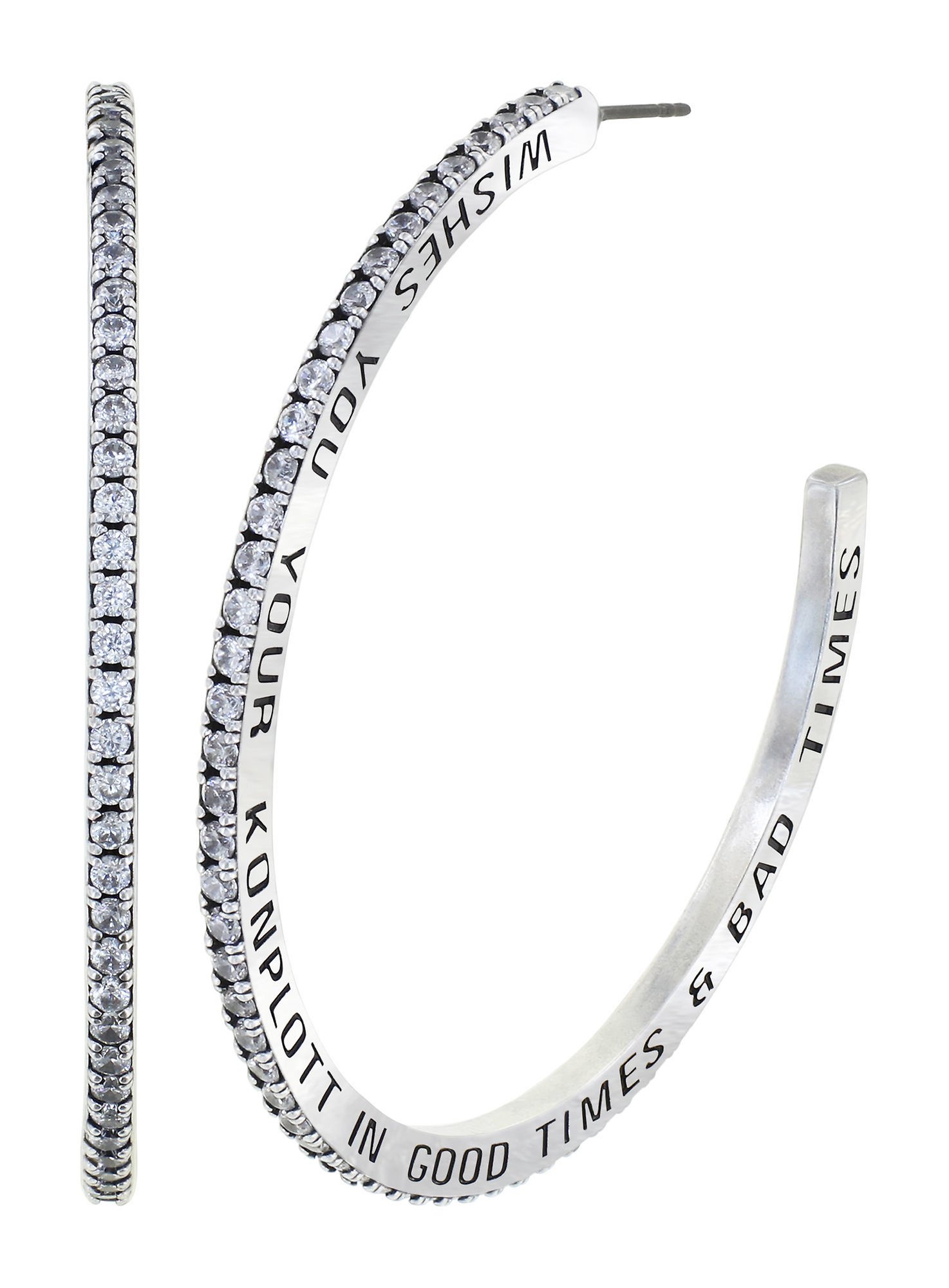 image pour Boucles d'oreilles créoles Daily Glam Blanc white 58.8mm