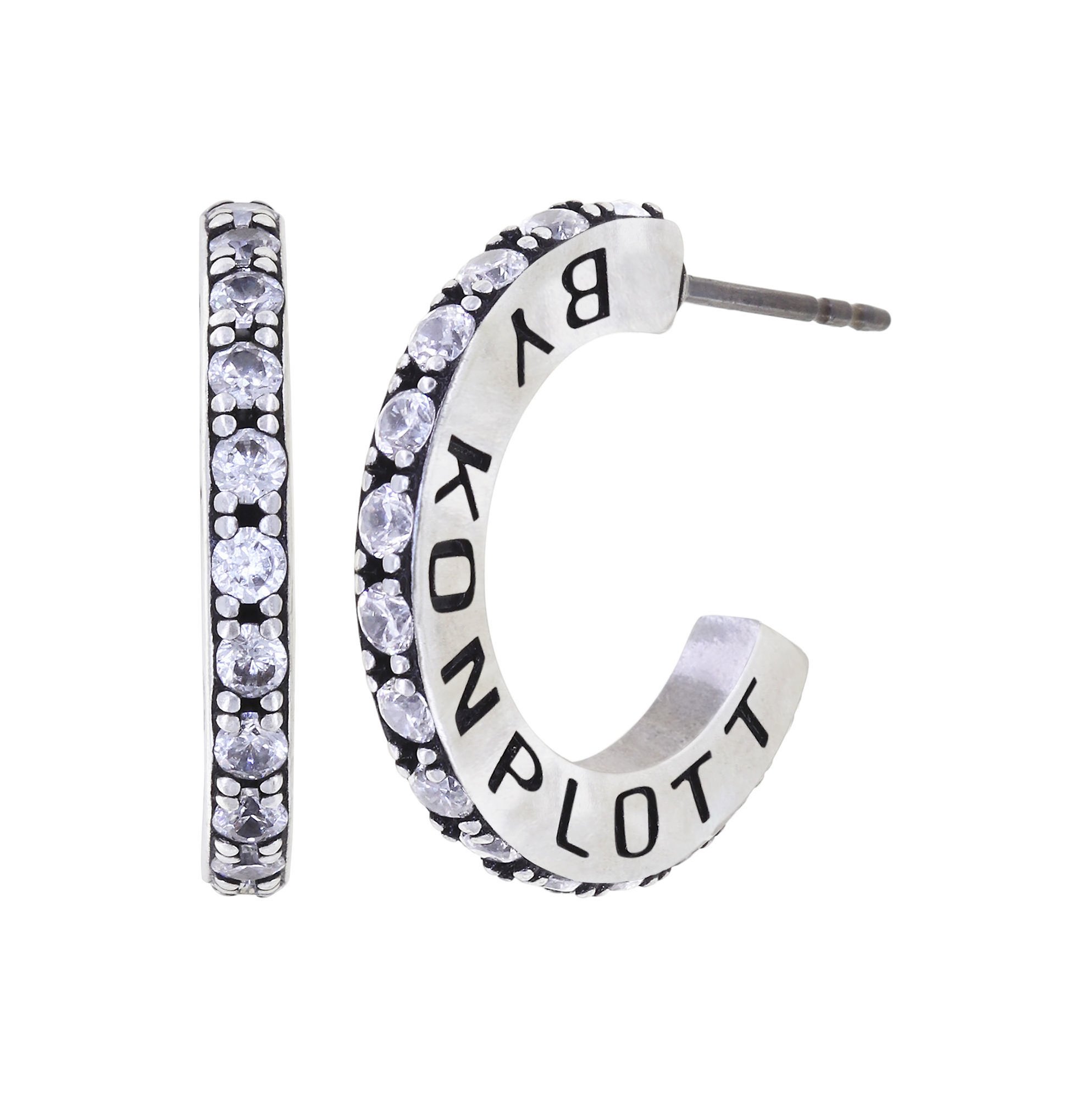 image for Creole Earrings Daily Glam White white 19mm