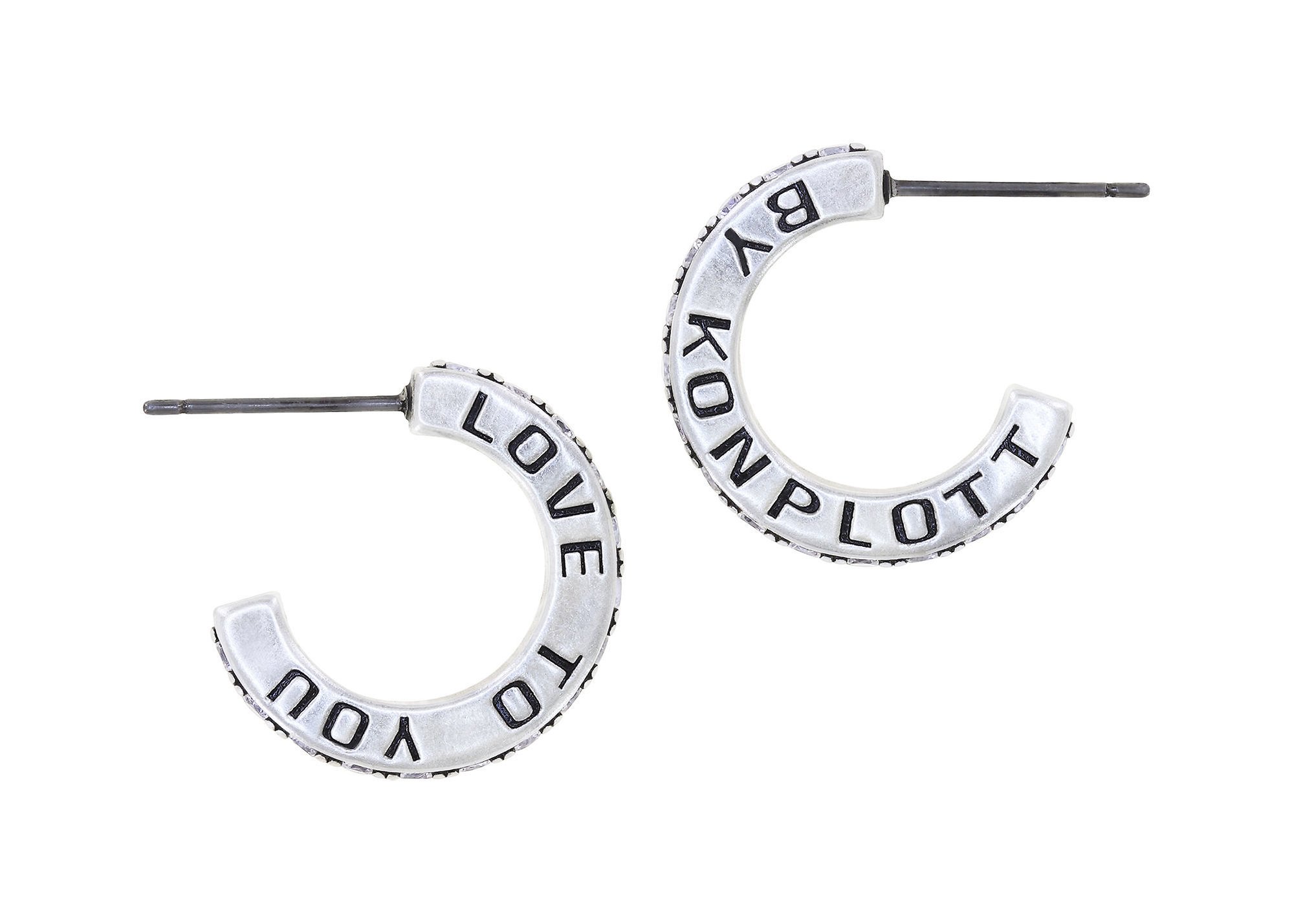 image for Creole Earrings Daily Glam White white 19mm